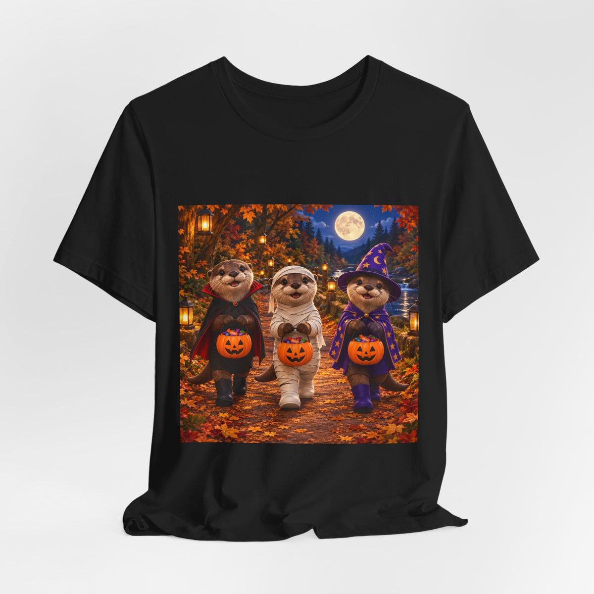 Otter Halloween Trick-or-Treat T-Shirt — Cute Costume Pumpkin Design