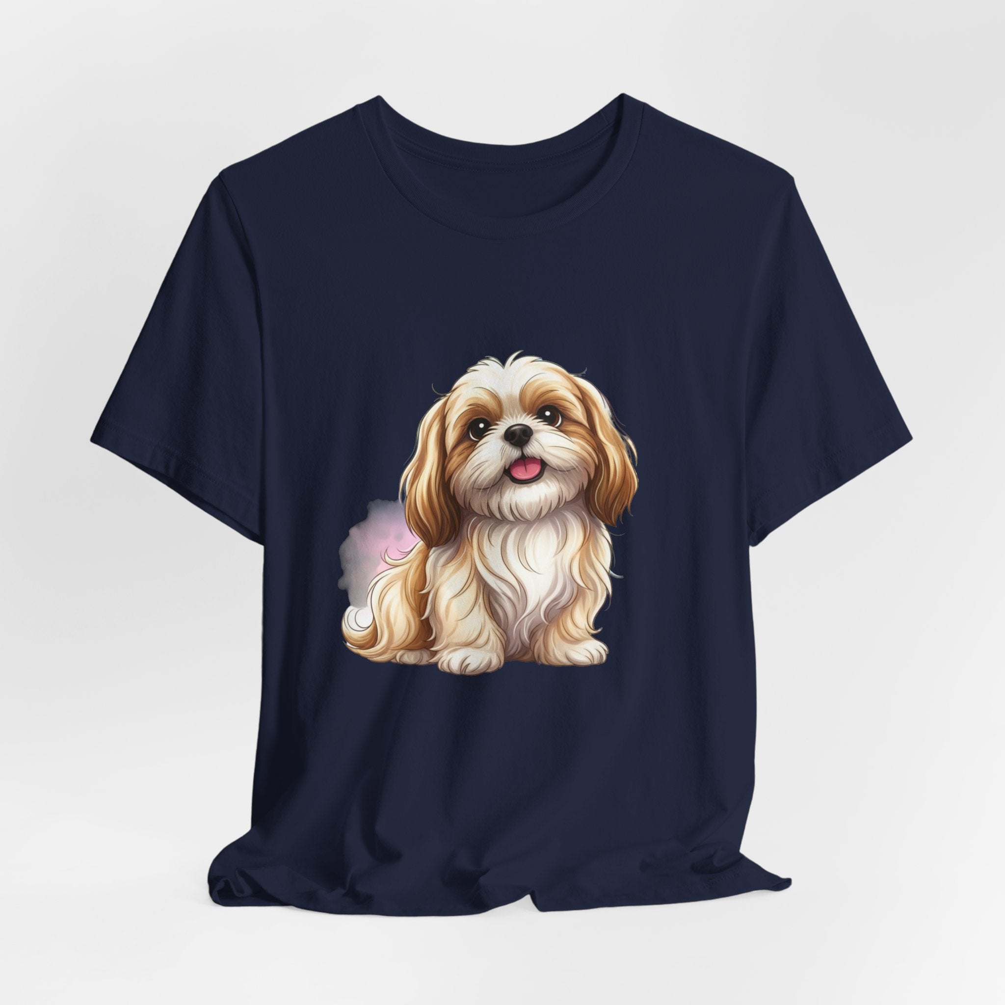 Shih Tzu Puppy T-Shirt – Adorable Cartoon Dog Tee for Pet Lovers