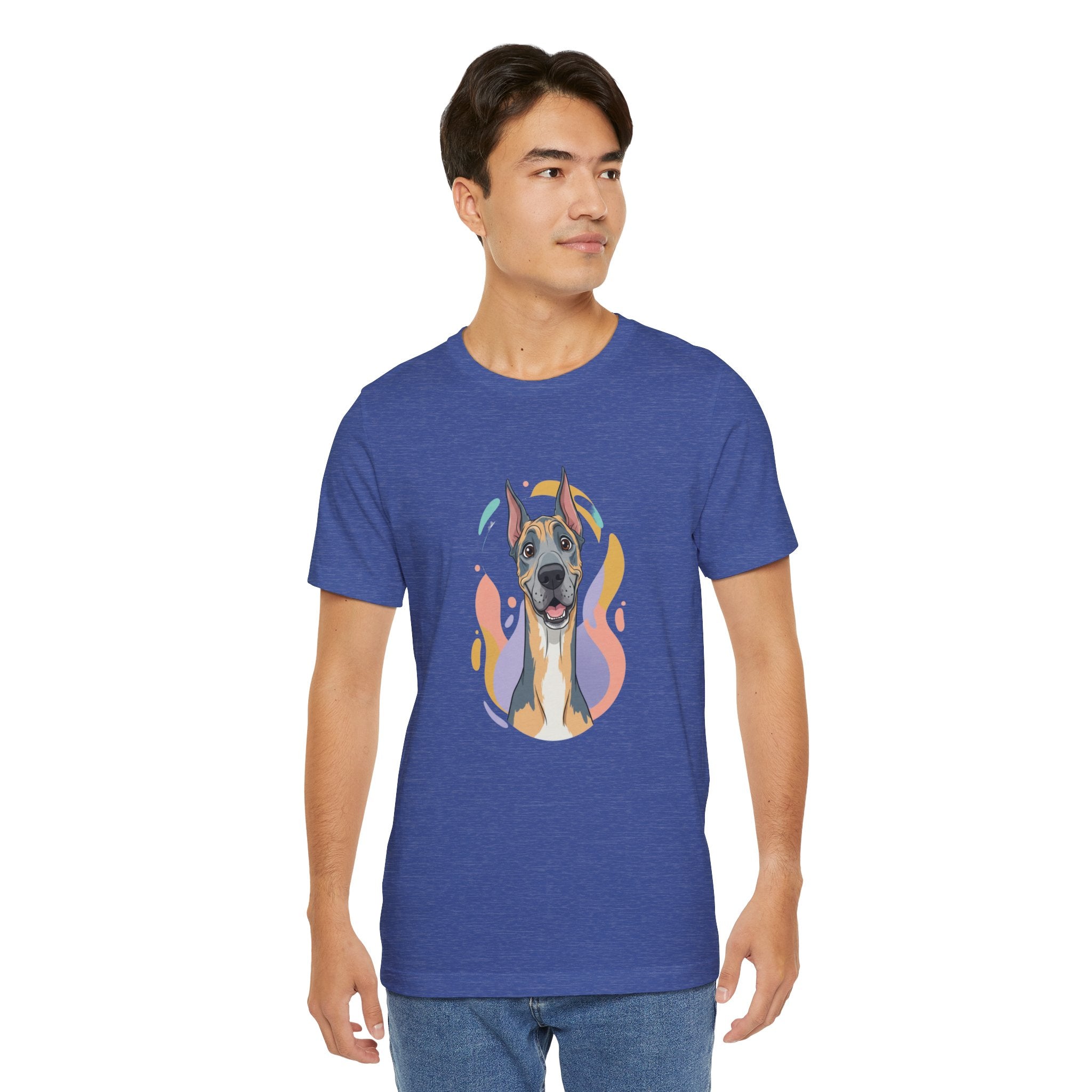 Great Dane Portrait Tee — Colorful Modern Dog Illustration T‑Shirt