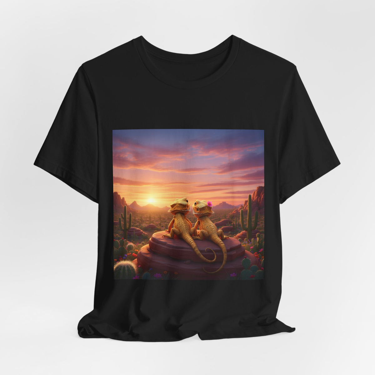 Lizards — Sunset — Lizard Lovers T-Shirt