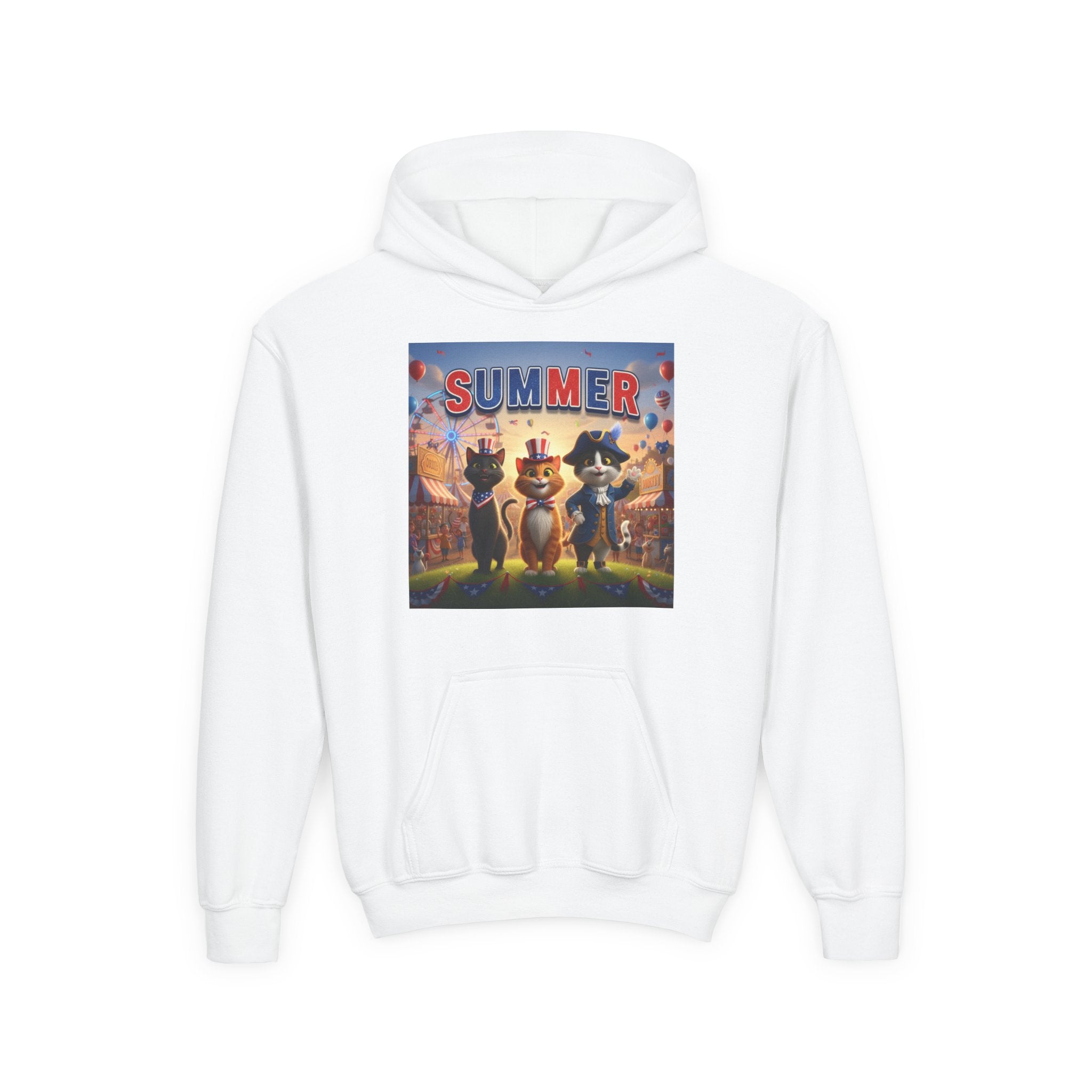 Kitties — Patriotic Summer — Youth Hoodie