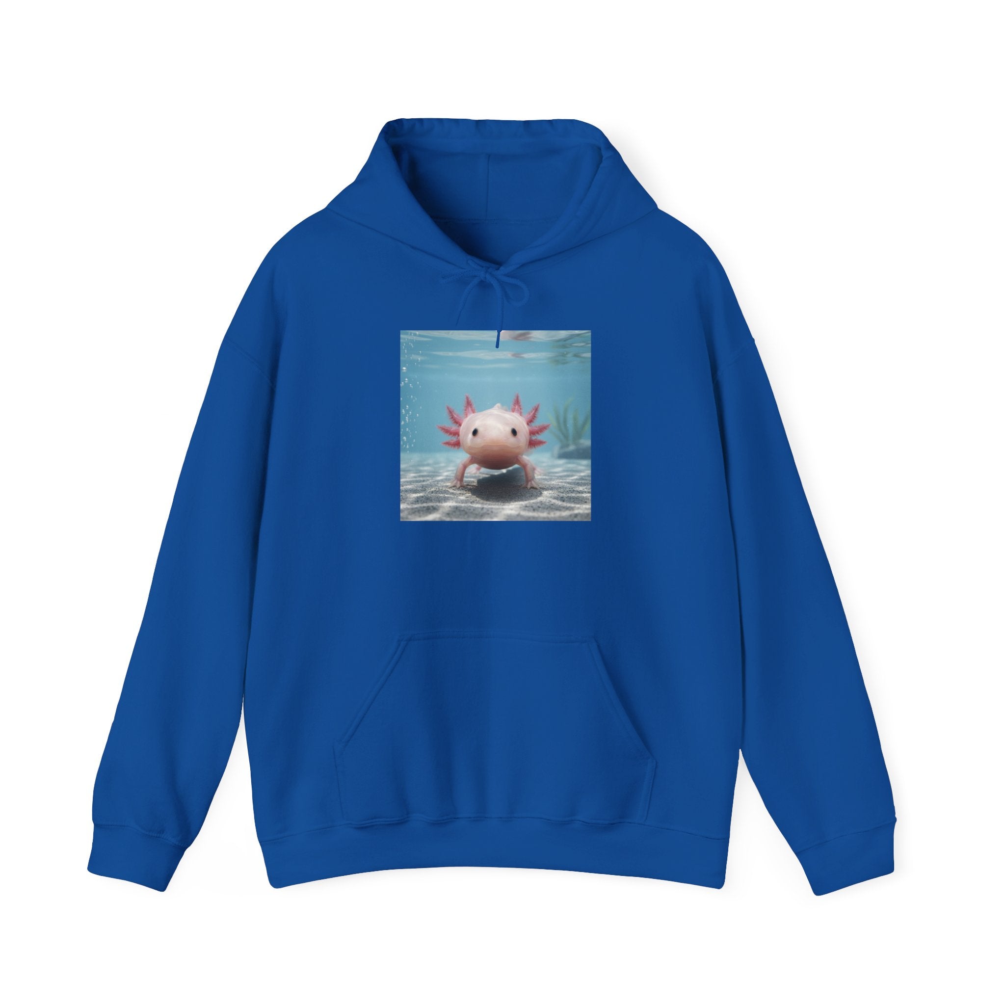 Axolotl Smiles Hoodie – Cute Aquatic Creature Pullover
