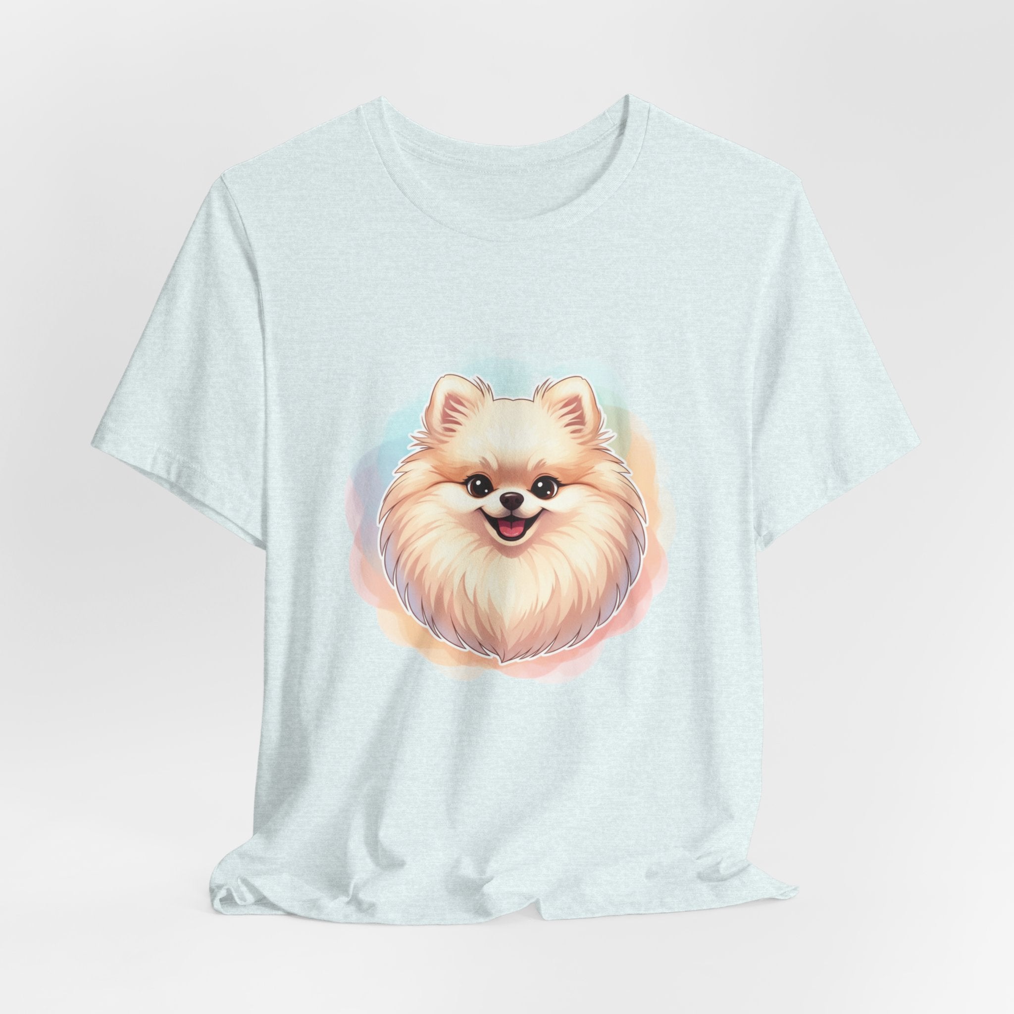 Pomeranian Dog Portrait Tee — Cute Fluffy Pomeranian Graphic T-Shirt