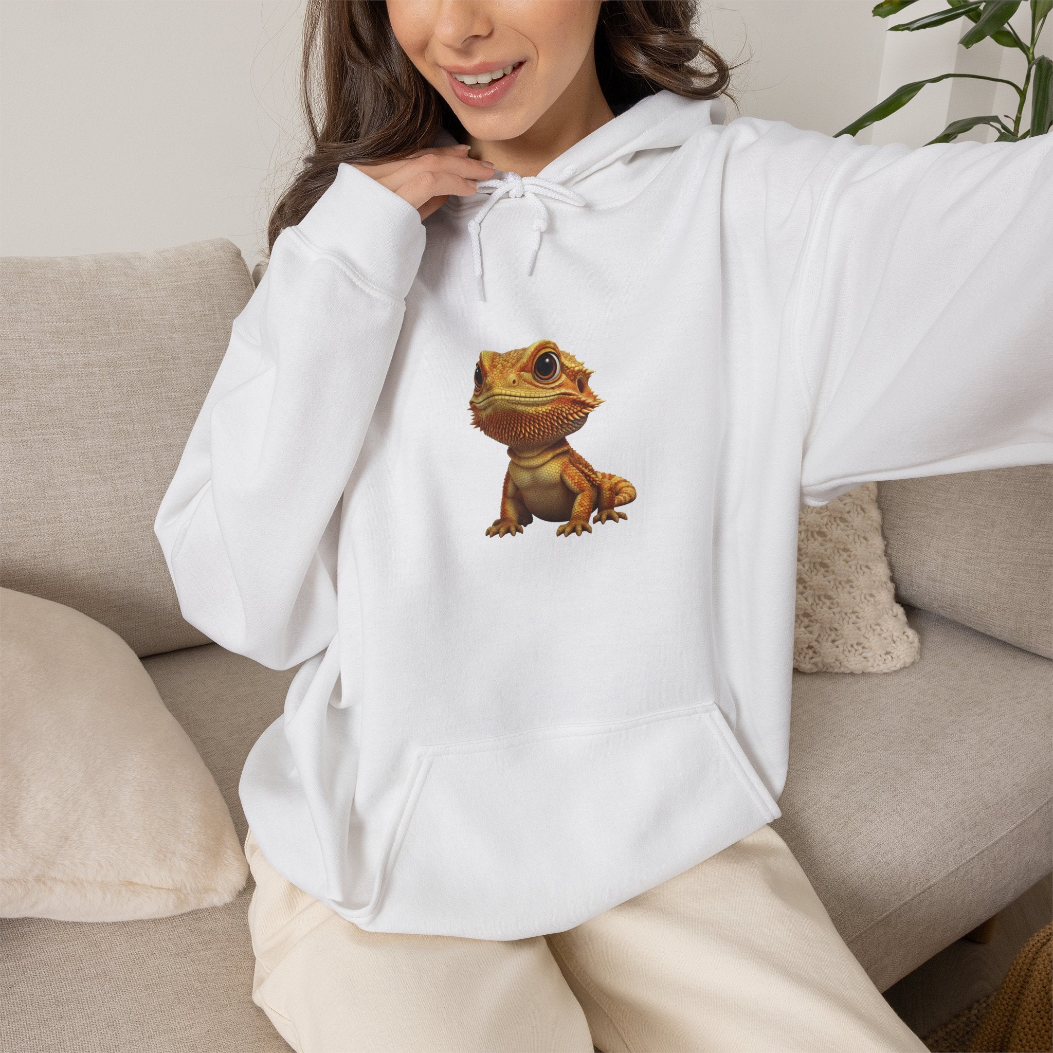 Bearded Dragon Hoodie — Cute Baby Reptile Graphic Sweatshirt