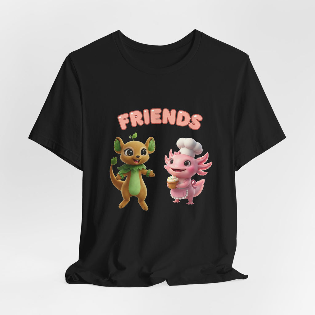 Lifaru with Cute Axolotl Baker Tee — Playful Animal Friendship T‑Shirt