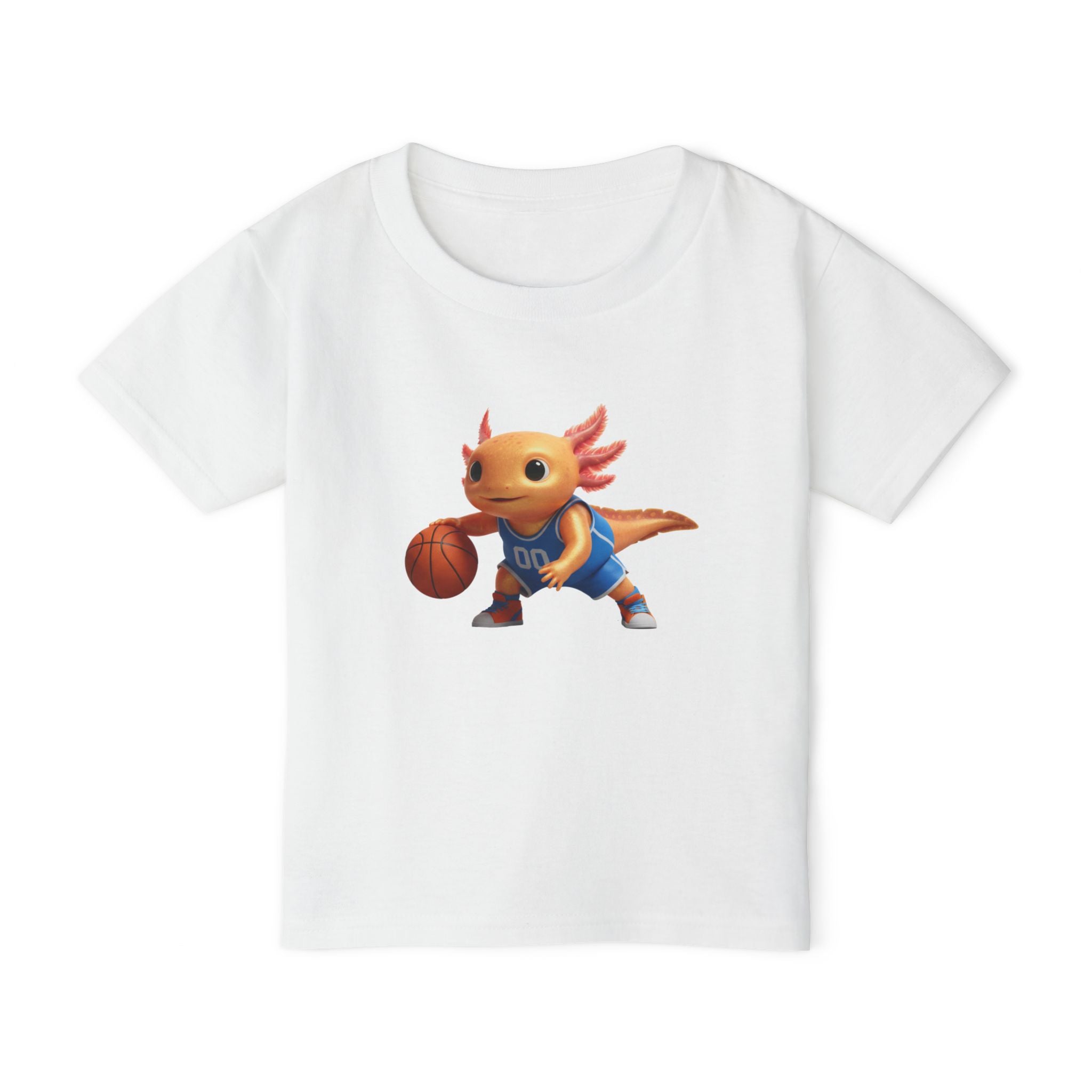 Axolotl Basketball Toddler T-Shirt — Cute Court-Ready Kids Tee
