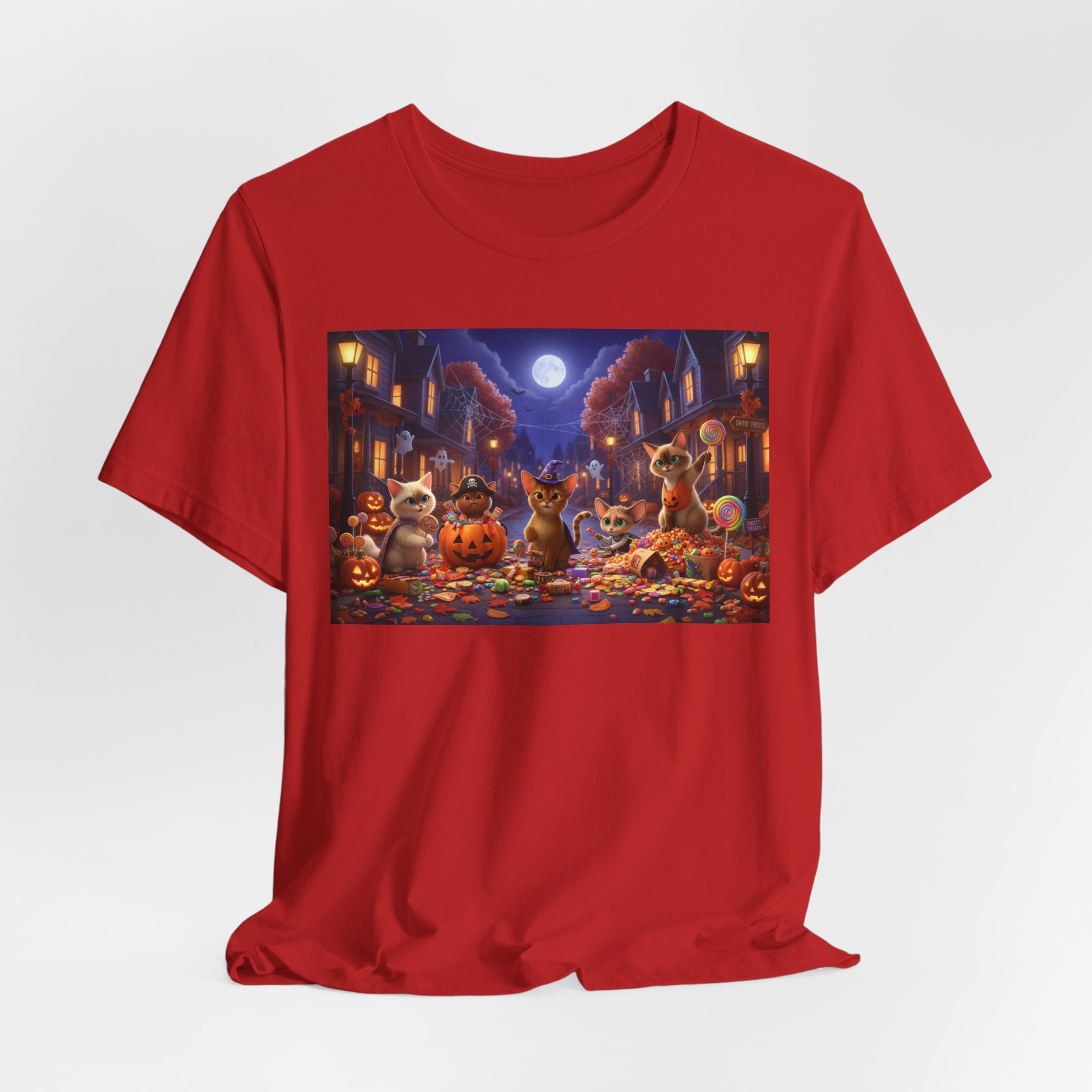 Cats Halloween Night & Pumpkins T-Shirt
