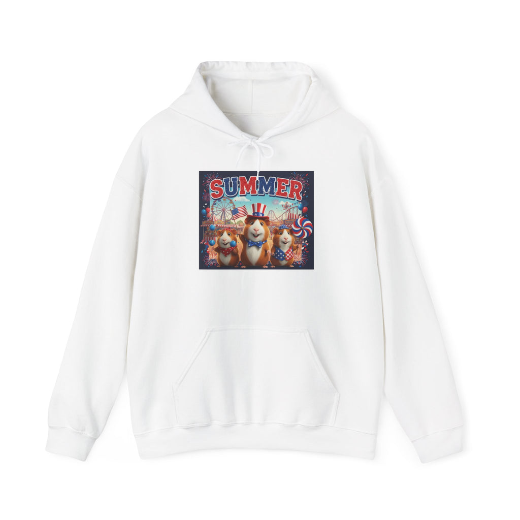 Guinea Pigs Patriotic Summer Fair Hoodie | Cute Guinea Pig Carnival Graphic Sweatshirt