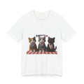 Patriotic Cats T‑Shirt – 'America' Kittens on Picnic Plaid