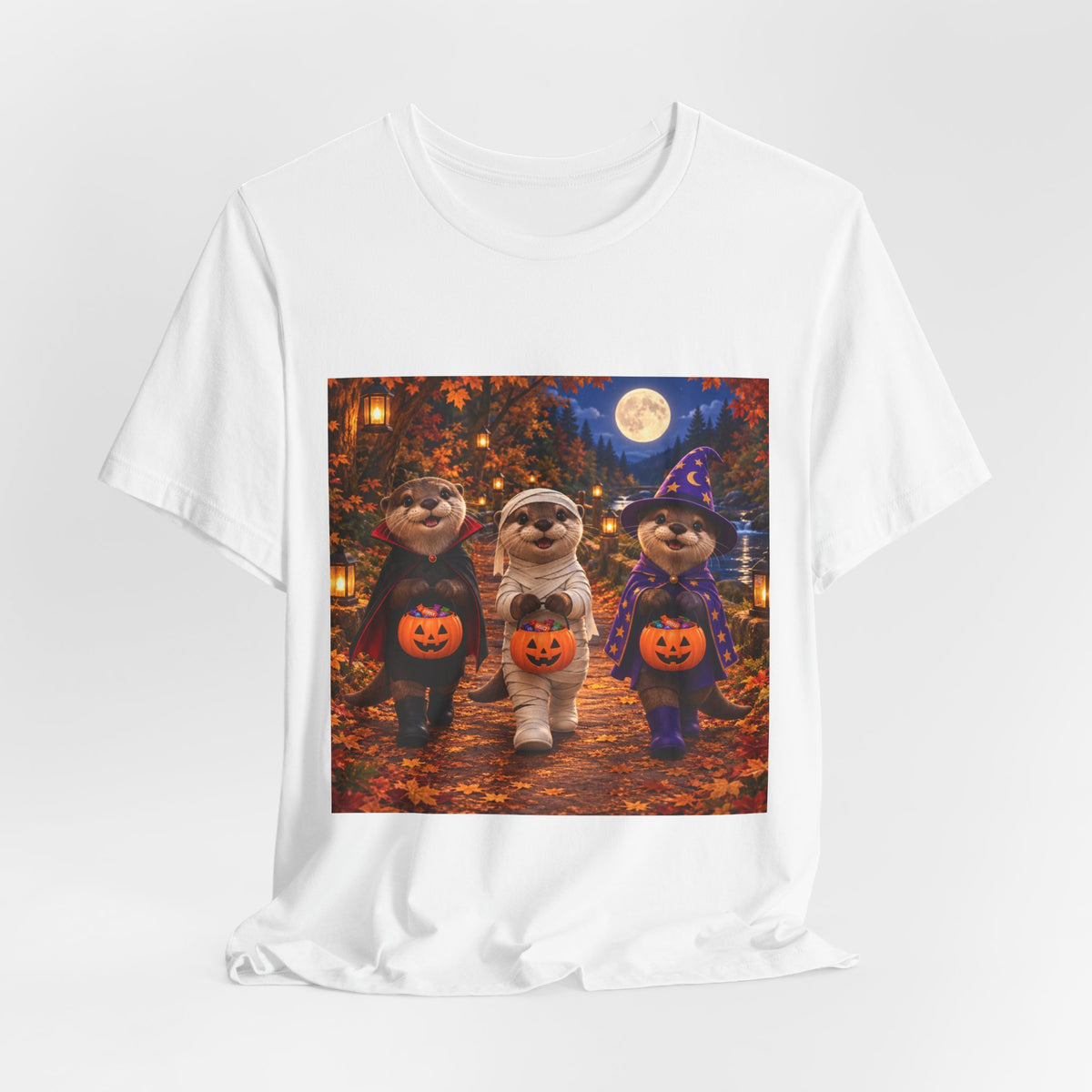 Otter Halloween Trick-or-Treat T-Shirt — Cute Costume Pumpkin Design