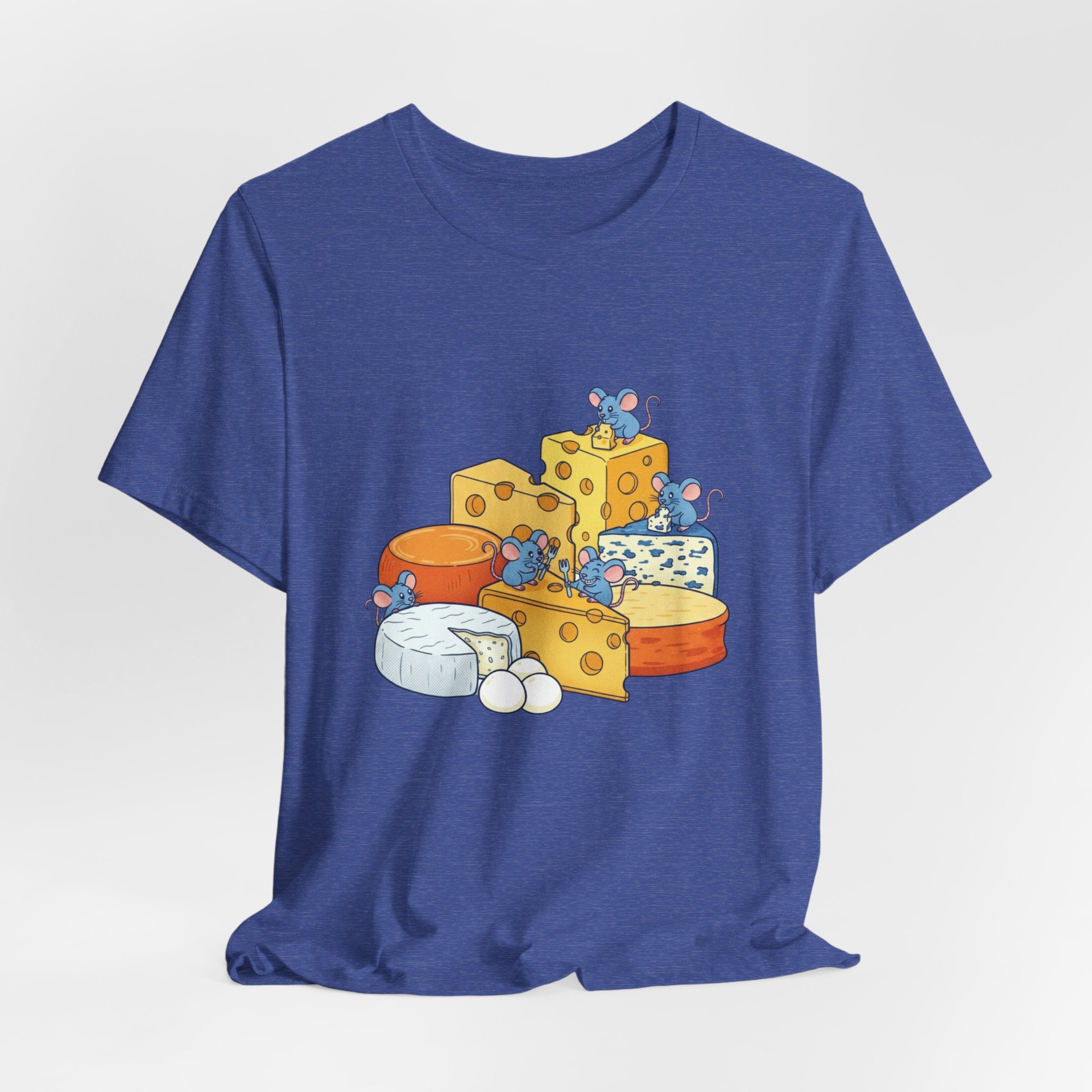 Cheese Platter T-Shirt — Cute Mice & Assorted Cheeses Tee