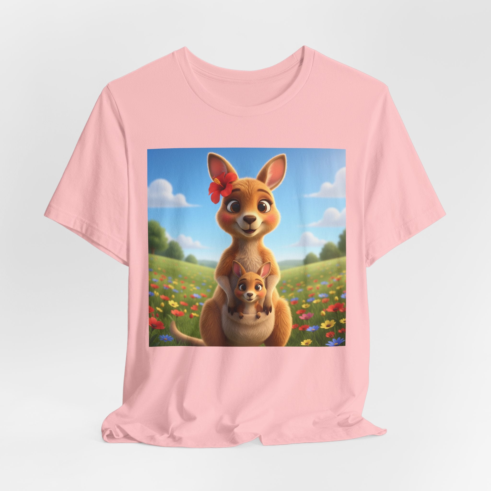 Kangaroo Mama & Joey Cute Graphic Tee