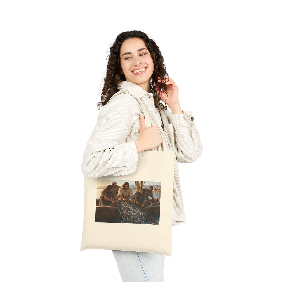 Hulabuloo — Annunciation & Jesus with Fishermen — Bible Tote Bag