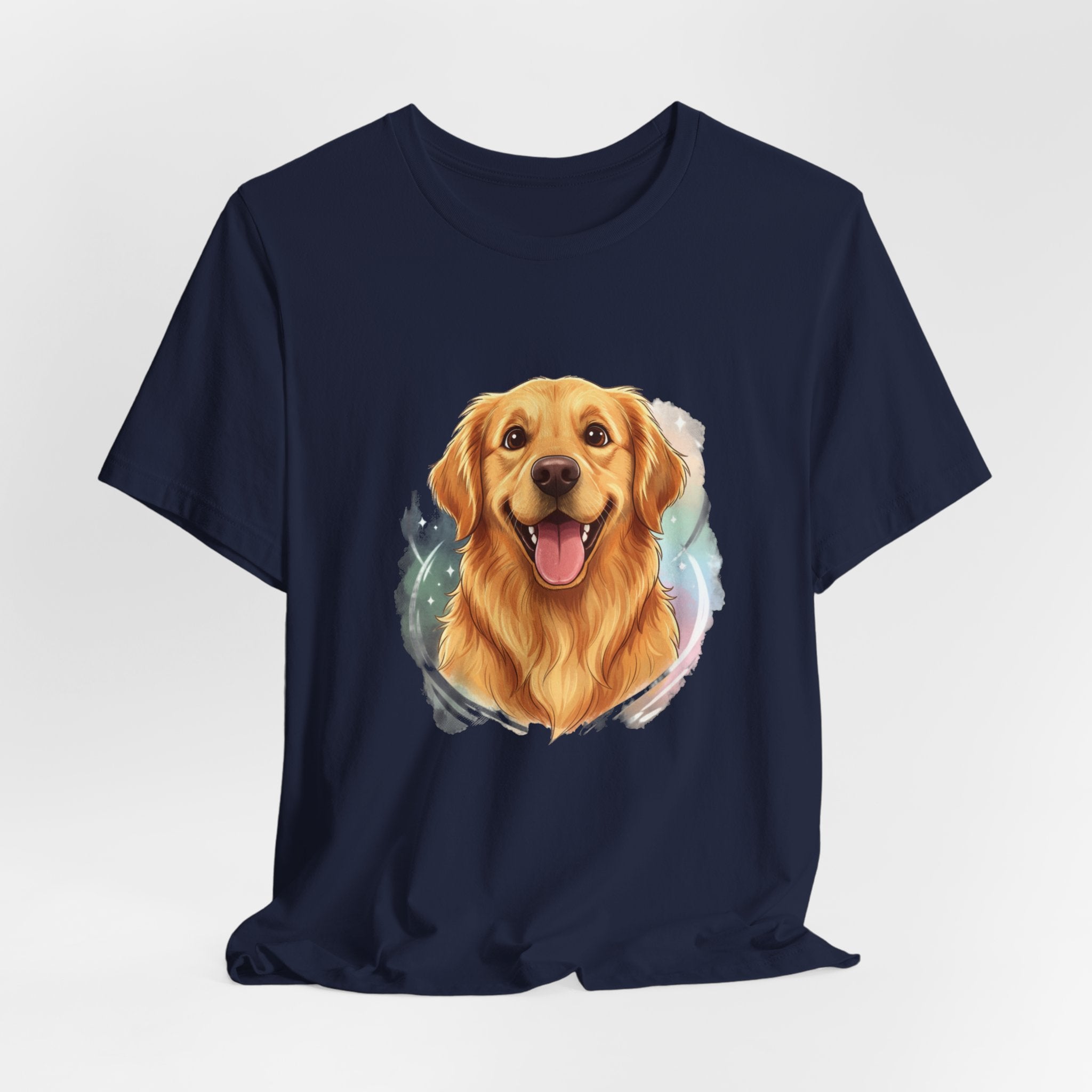 Golden Retriever Portrait T-Shirt — Happy Dog Tee for Pet Lovers