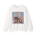 Patriotic Guinea Pig Crewneck Sweatshirt - USA Flag & Fireworks Design