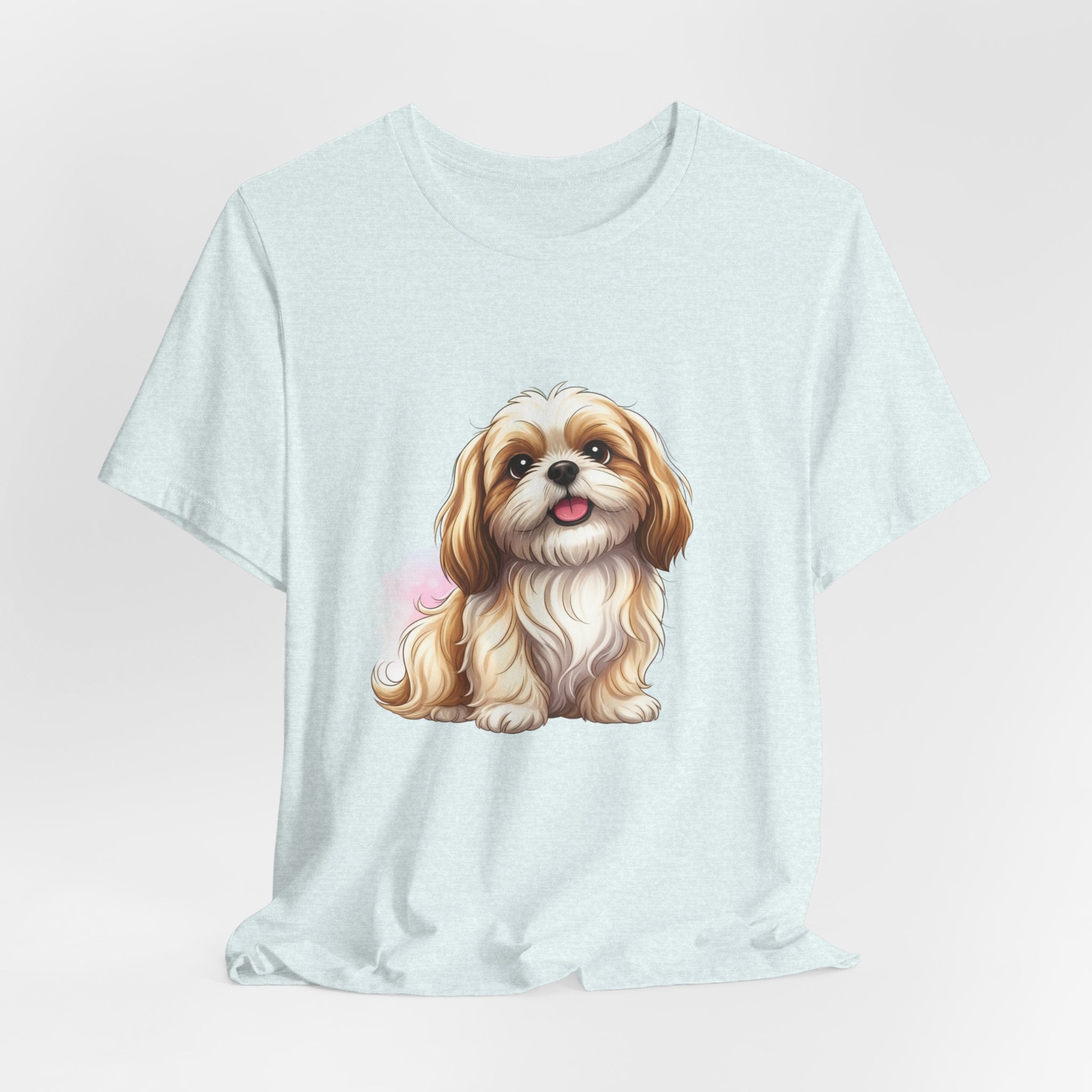 Shih Tzu Puppy T-Shirt – Adorable Cartoon Dog Tee for Pet Lovers