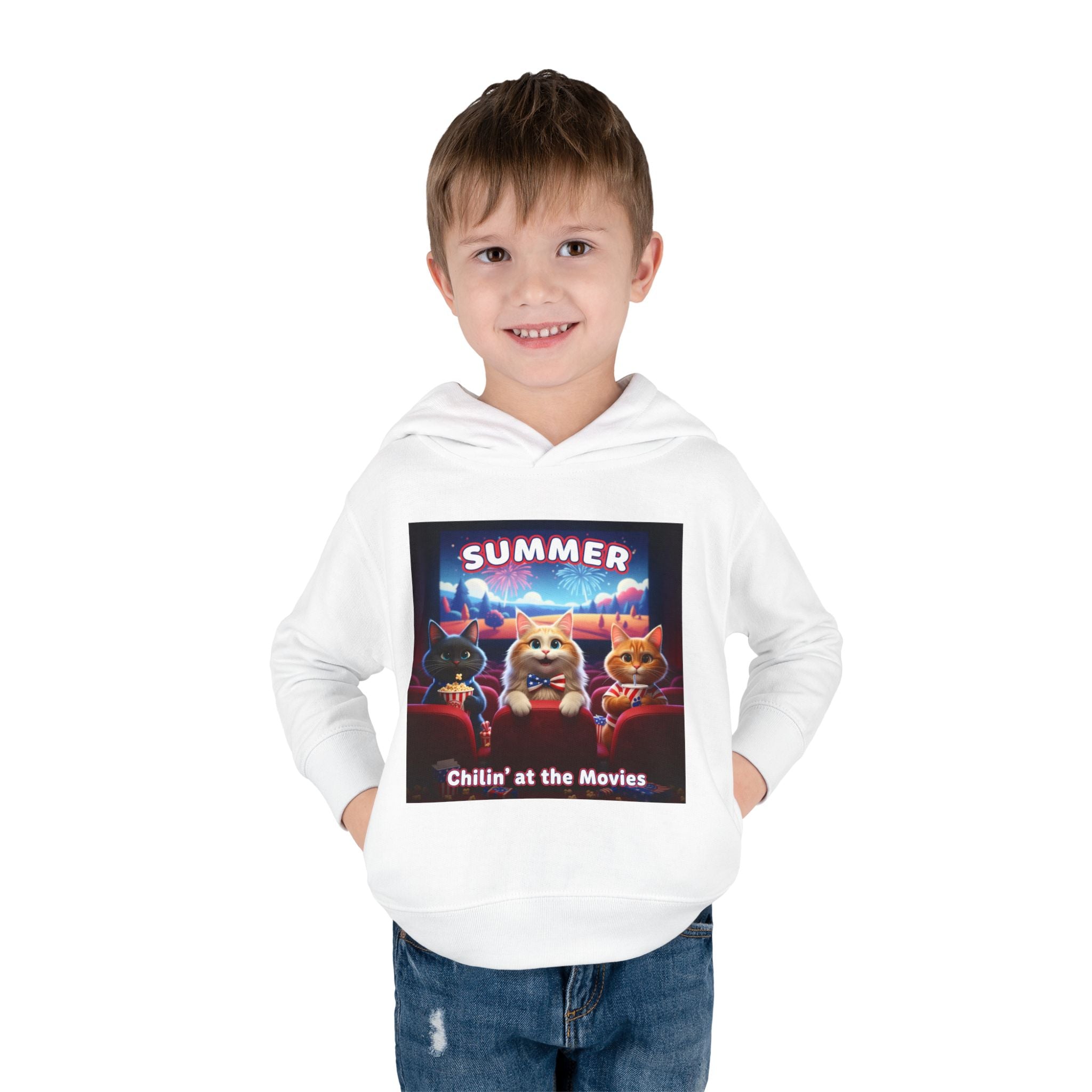 Kitties — Chillin' at the Movies Toddler Hoodie