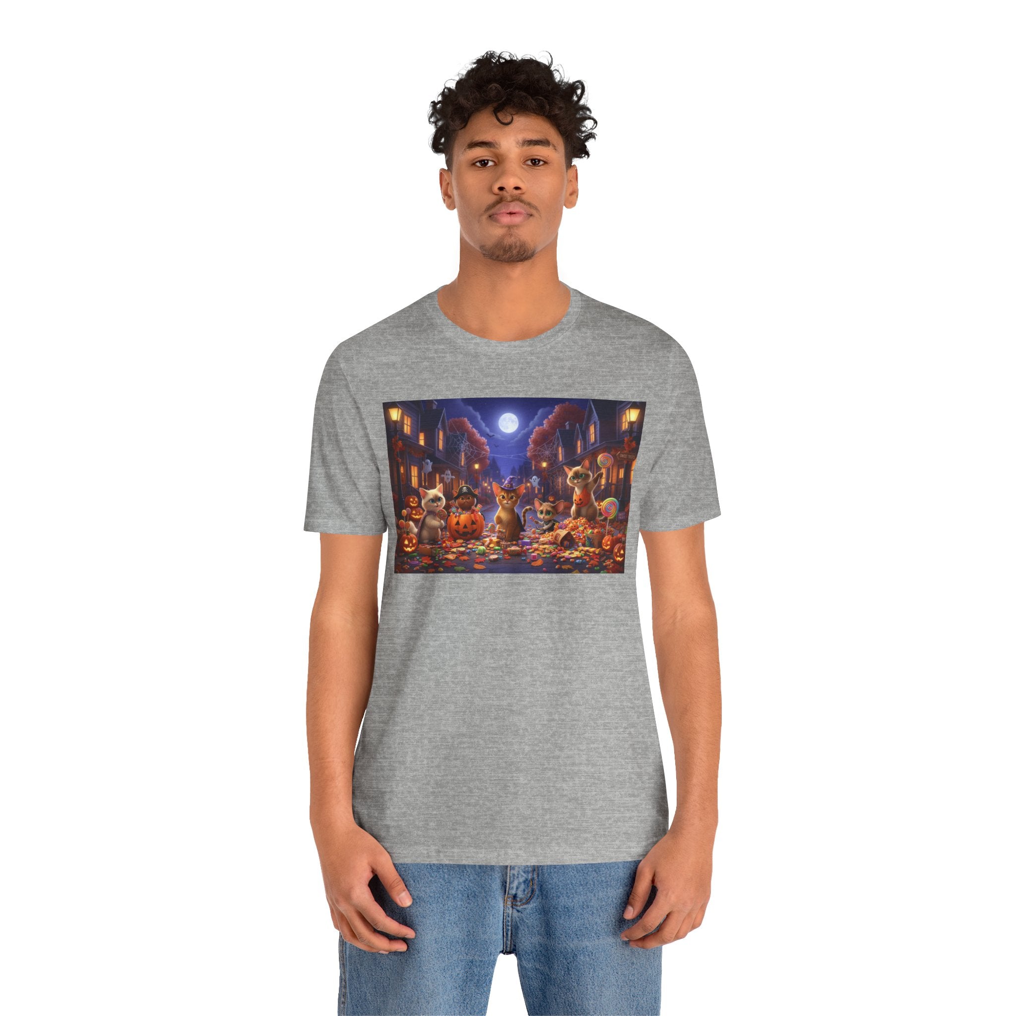Cats Halloween Night & Pumpkins T-Shirt