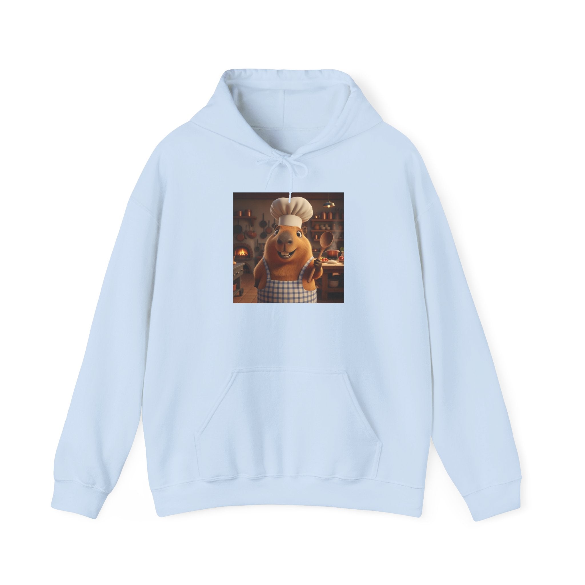 Capybara Chef Hoodie — Cozy Funny Kitchen Chef Graphic Pullover