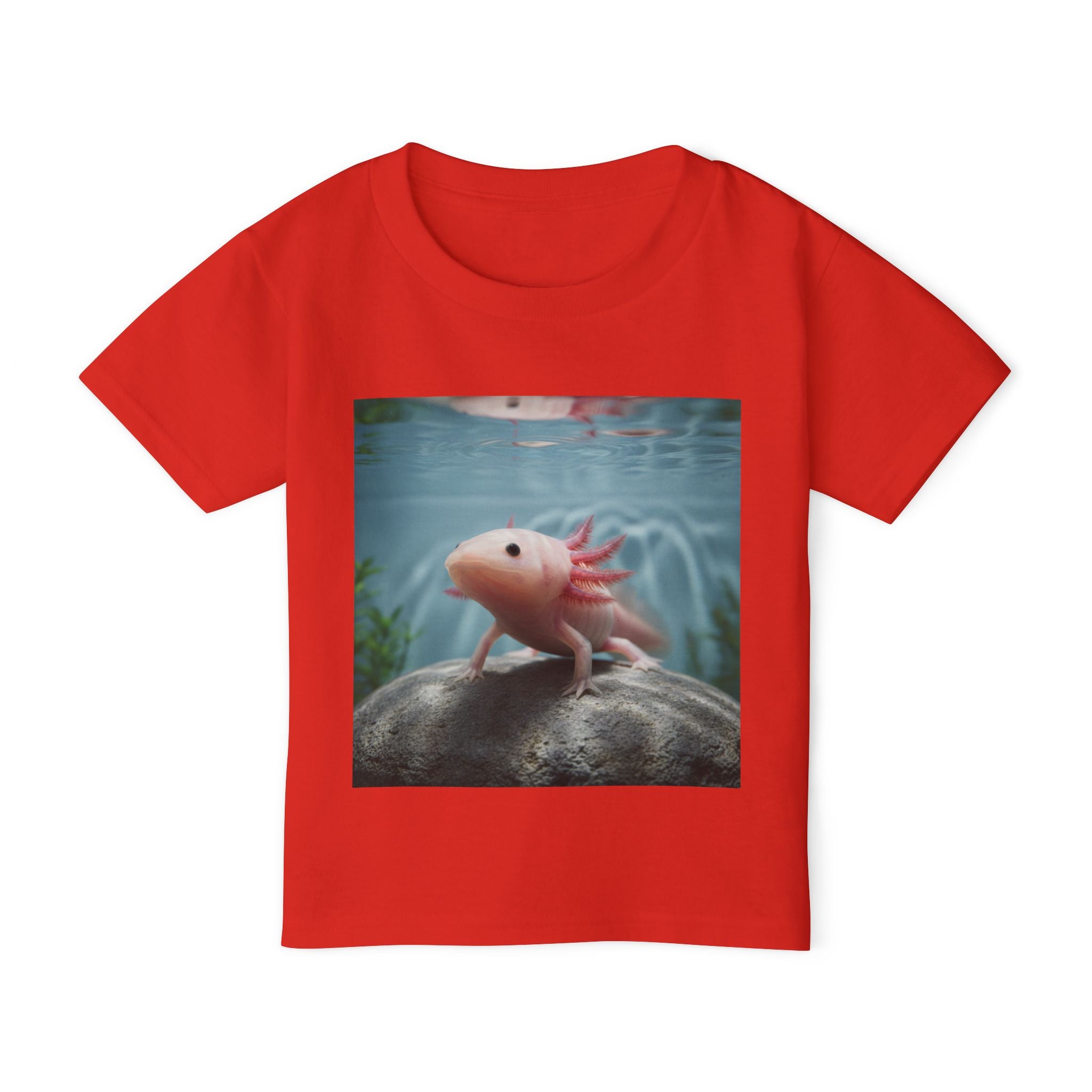Axolotl Toddler T-Shirt — Cute Pink Axolotl Underwater Tee for Kids