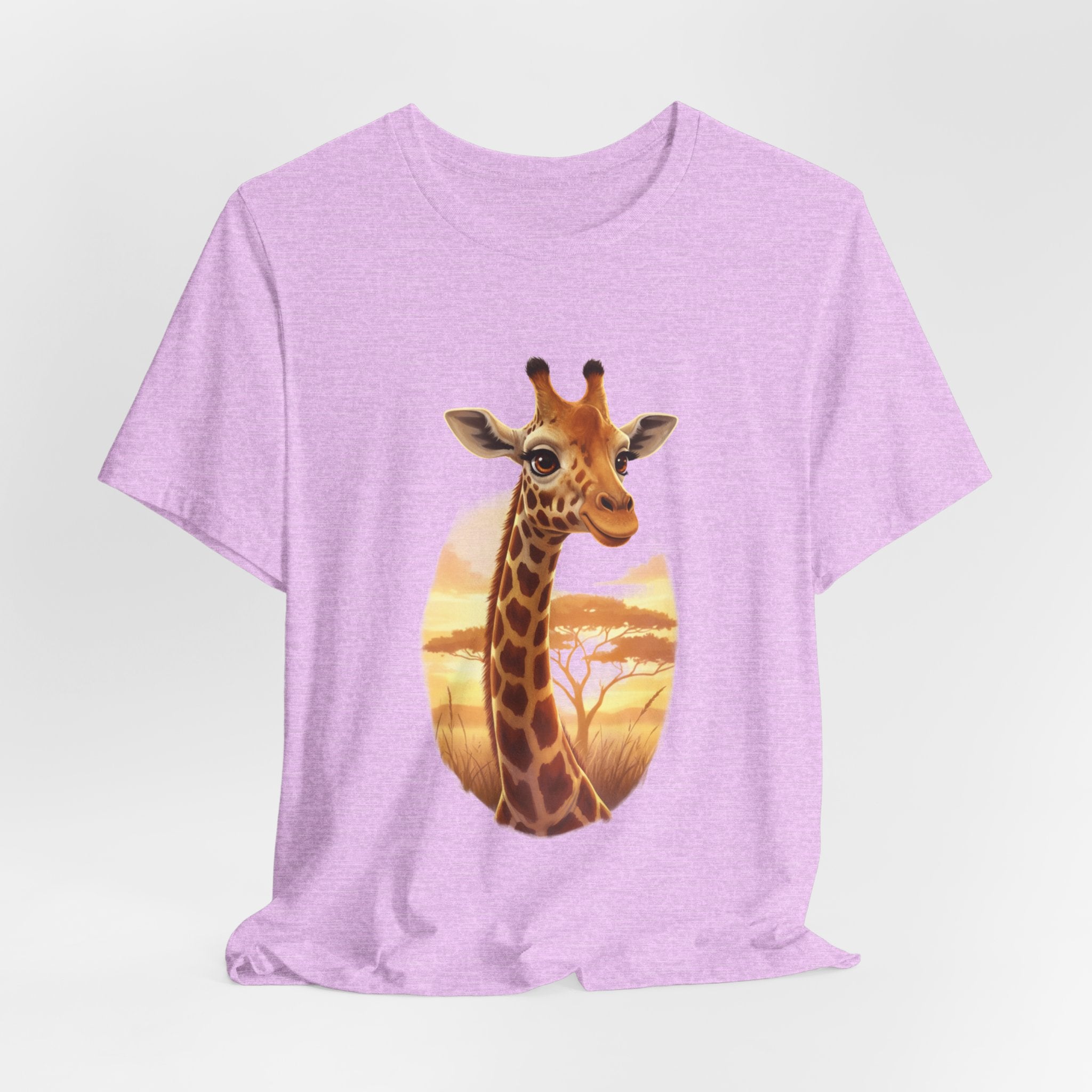 Giraffe Sunset Tee - Safari Wildlife Graphic T-Shirt
