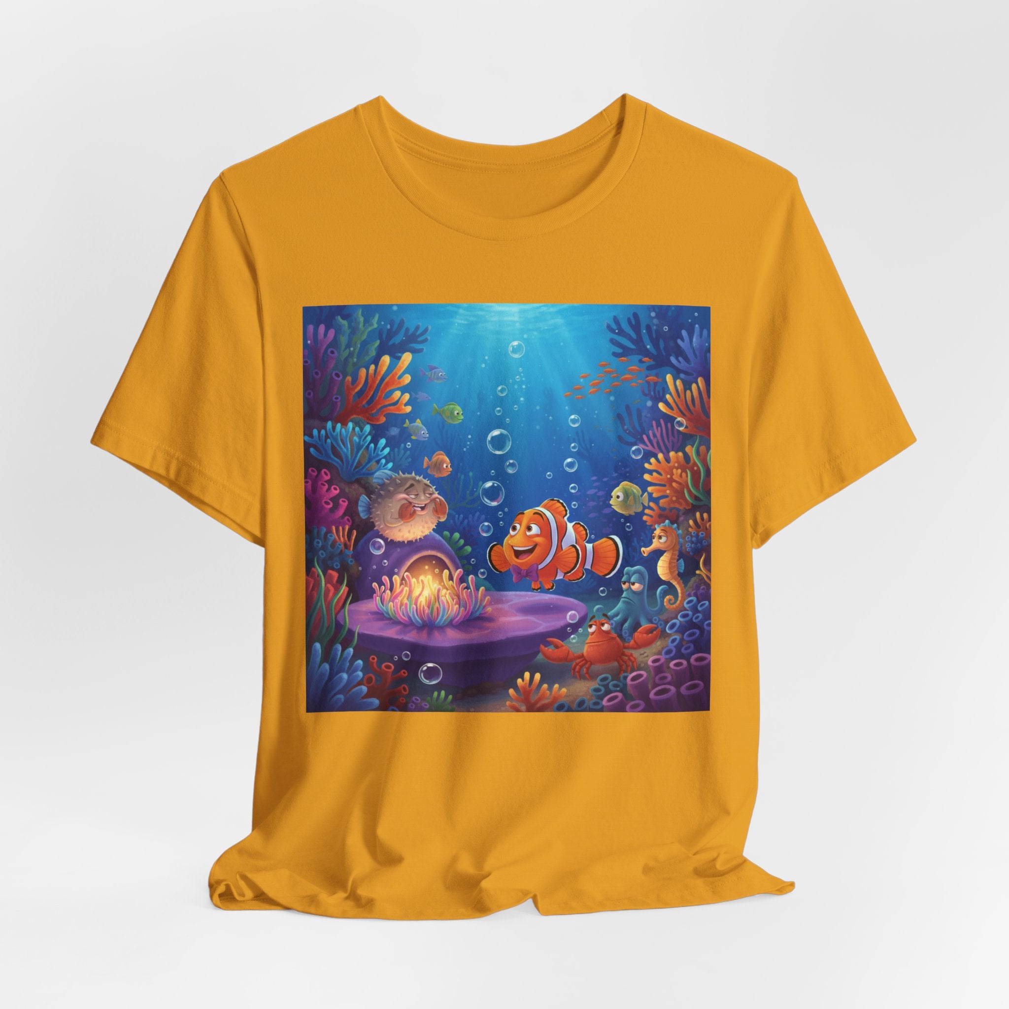 Undersea Coral Reef Fish Tee — Colorful Ocean Scene T-Shirt