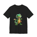 Cute Cartoon Gecko T‑Shirt — Friendly Green Lizard Graphic Tee
