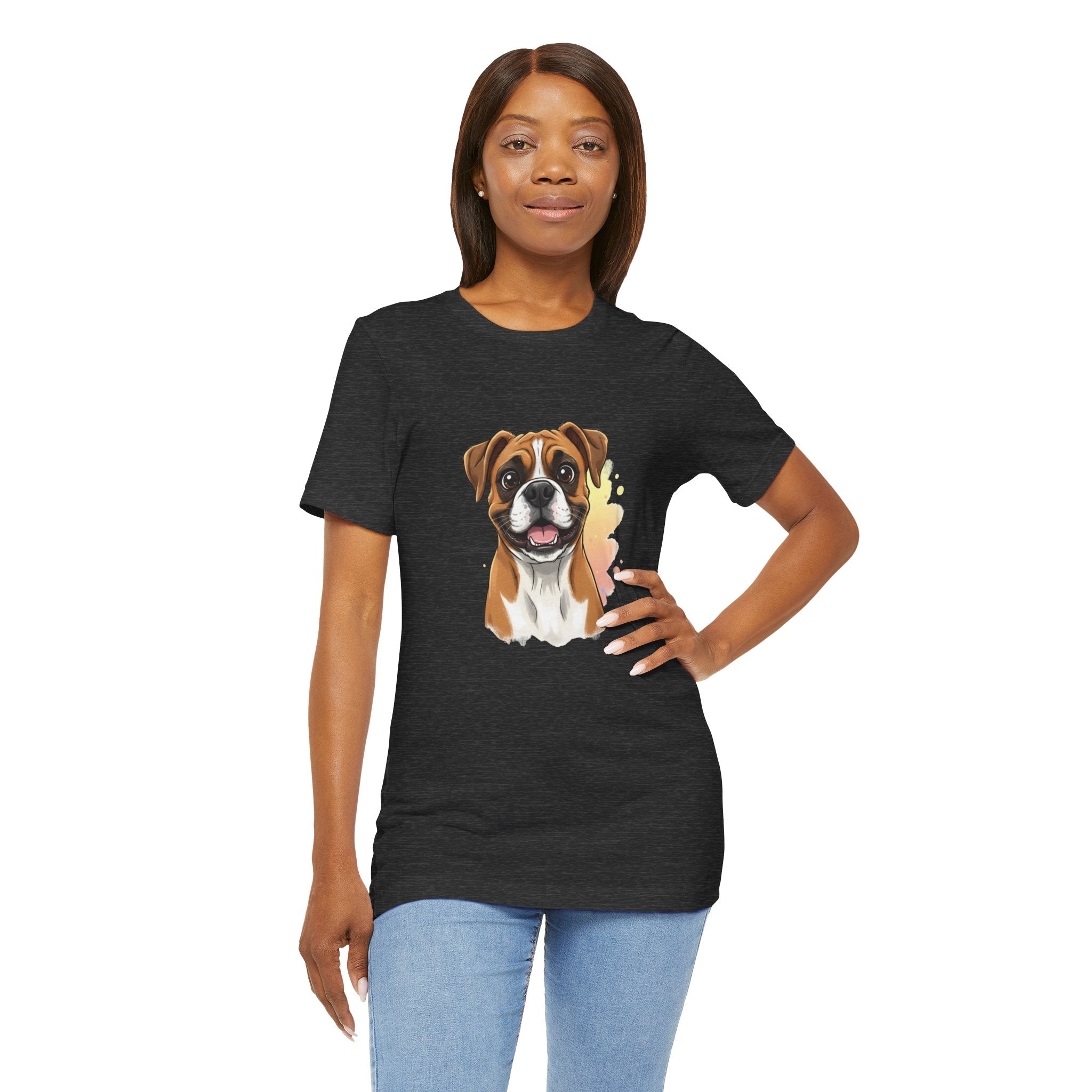 Boxer Dog T-Shirt — Cute Happy Boxer Portrait Tee