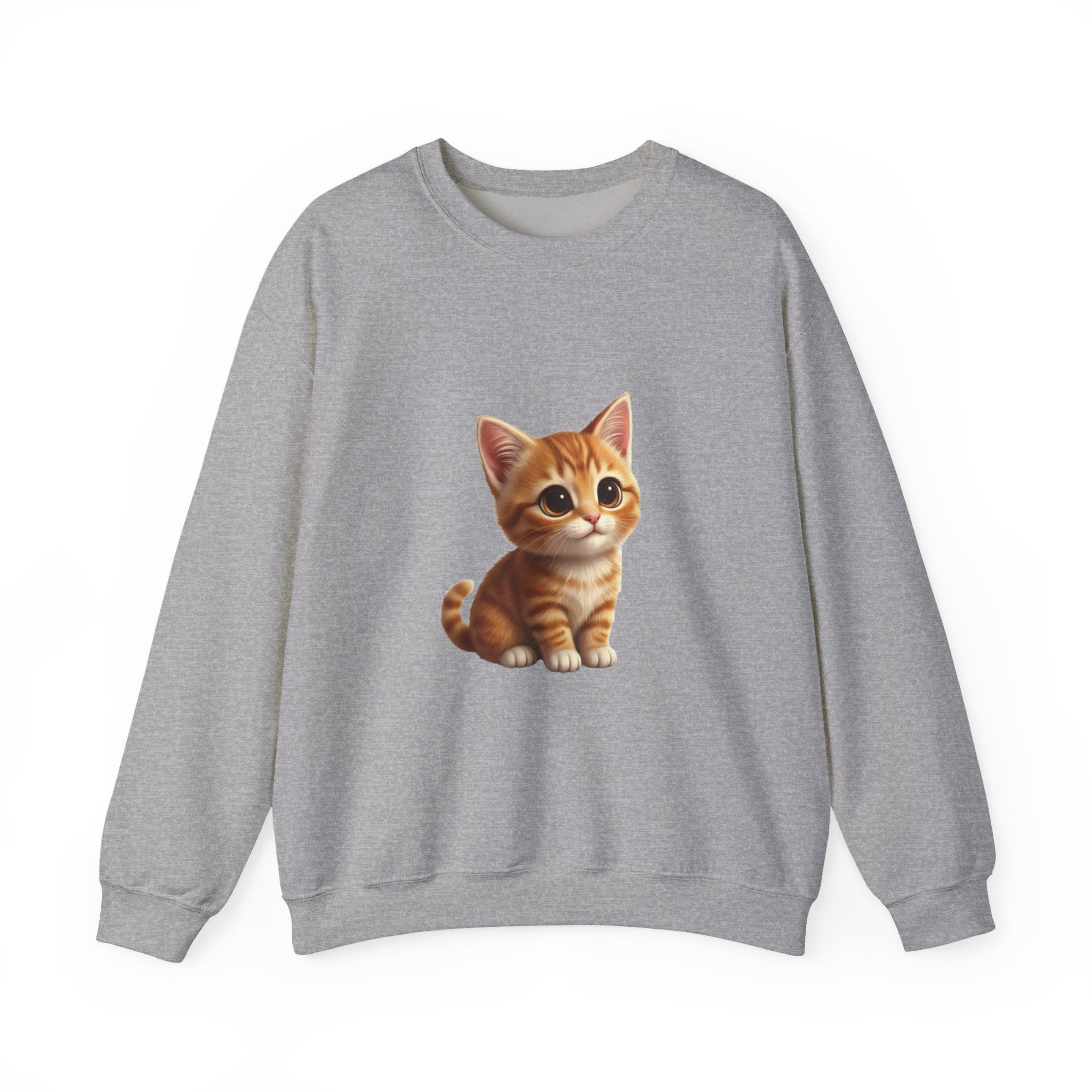 Cute Tabby Kitten Sweatshirt – Adorable Cat Graphic Crewneck
