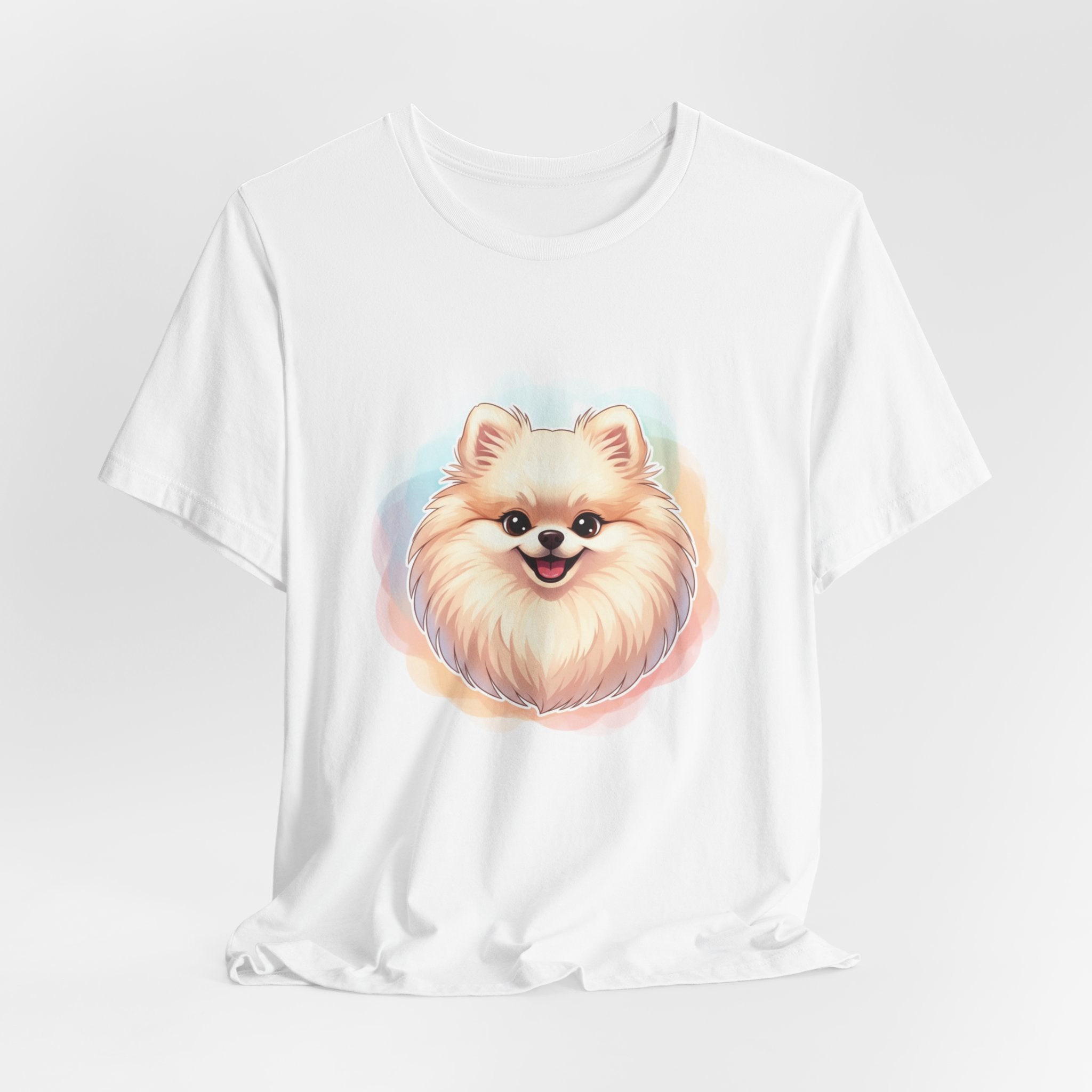 Pomeranian Dog Portrait Tee — Cute Fluffy Pomeranian Graphic T-Shirt