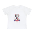 Kitty Baby T-Shirt — Cute Patriotic Kitten "Happy 4th Birthday America" Infant Tee