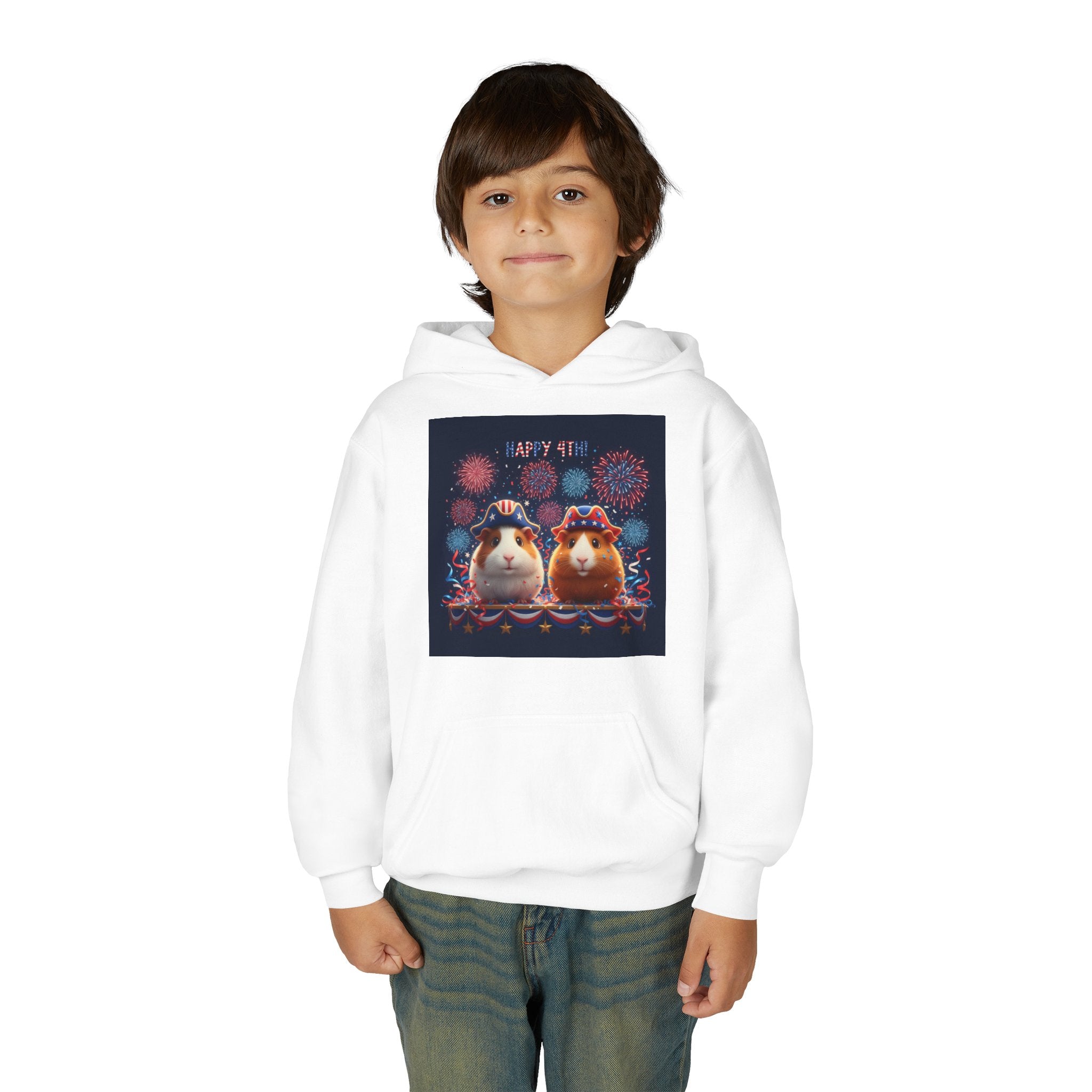 Guinea Pigs — Patriotic Fireworks — Youth Hoodie
