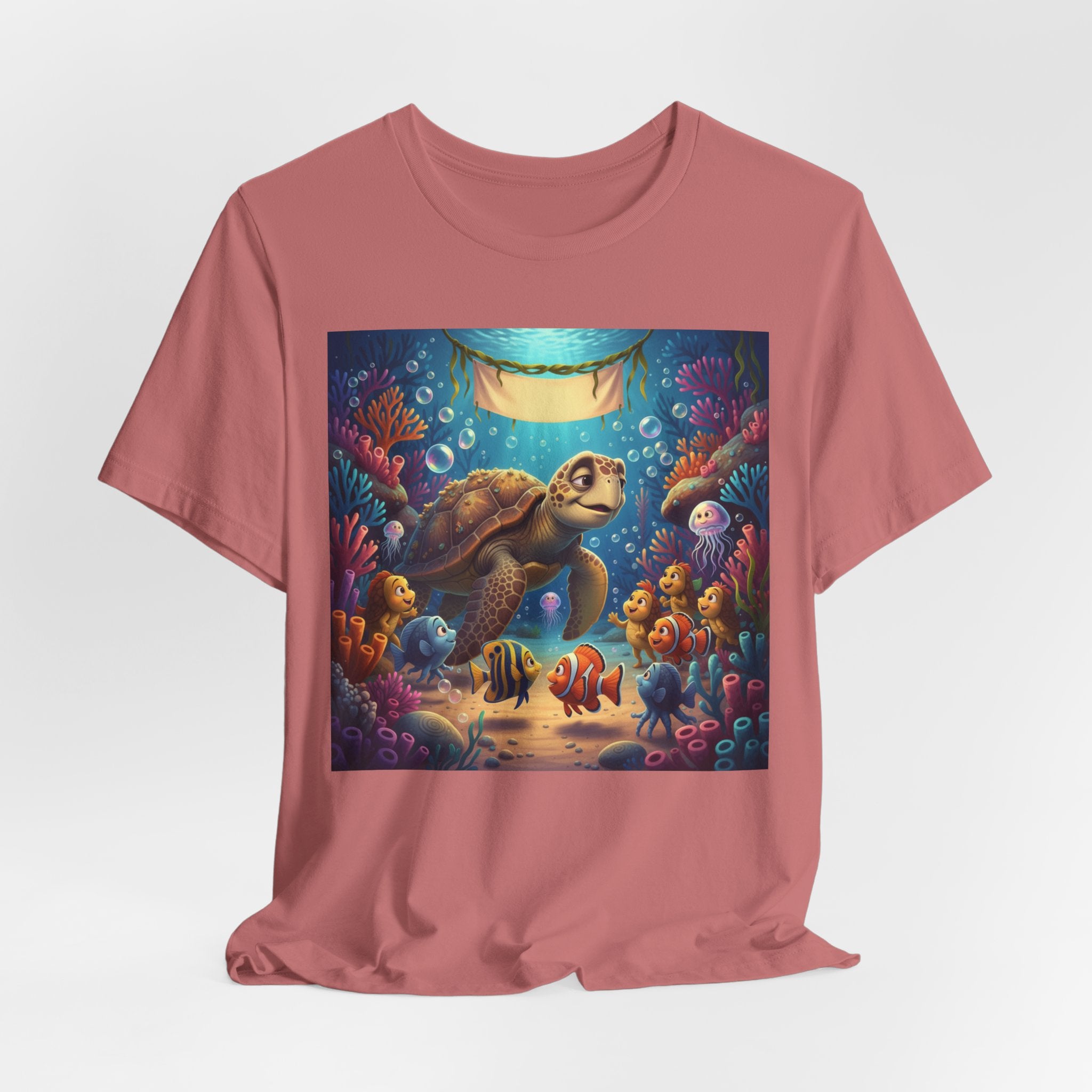 Sea Turtle Ocean Life T‑Shirt — Colorful Underwater Reef Tee