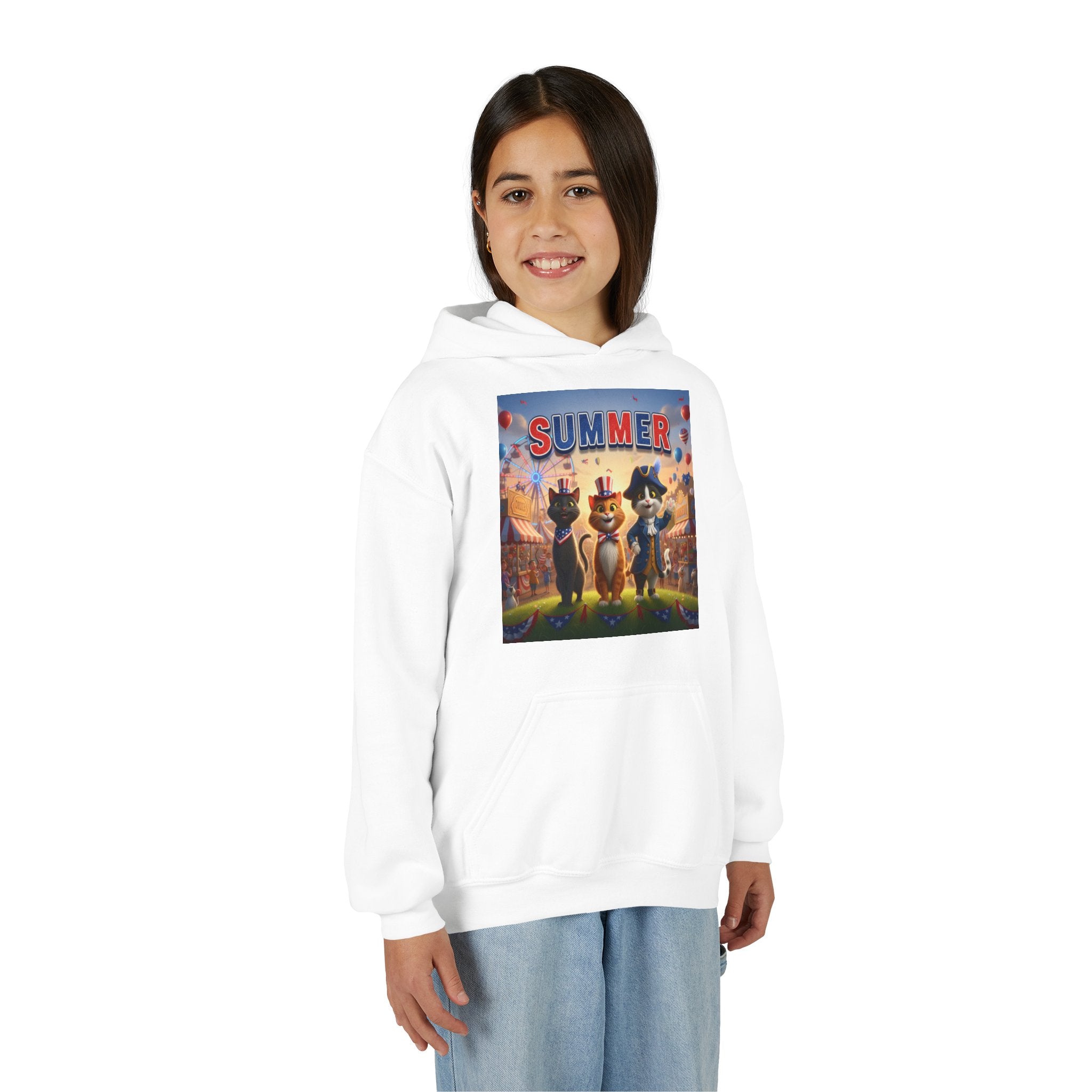 Kitties — Patriotic Summer — Youth Hoodie
