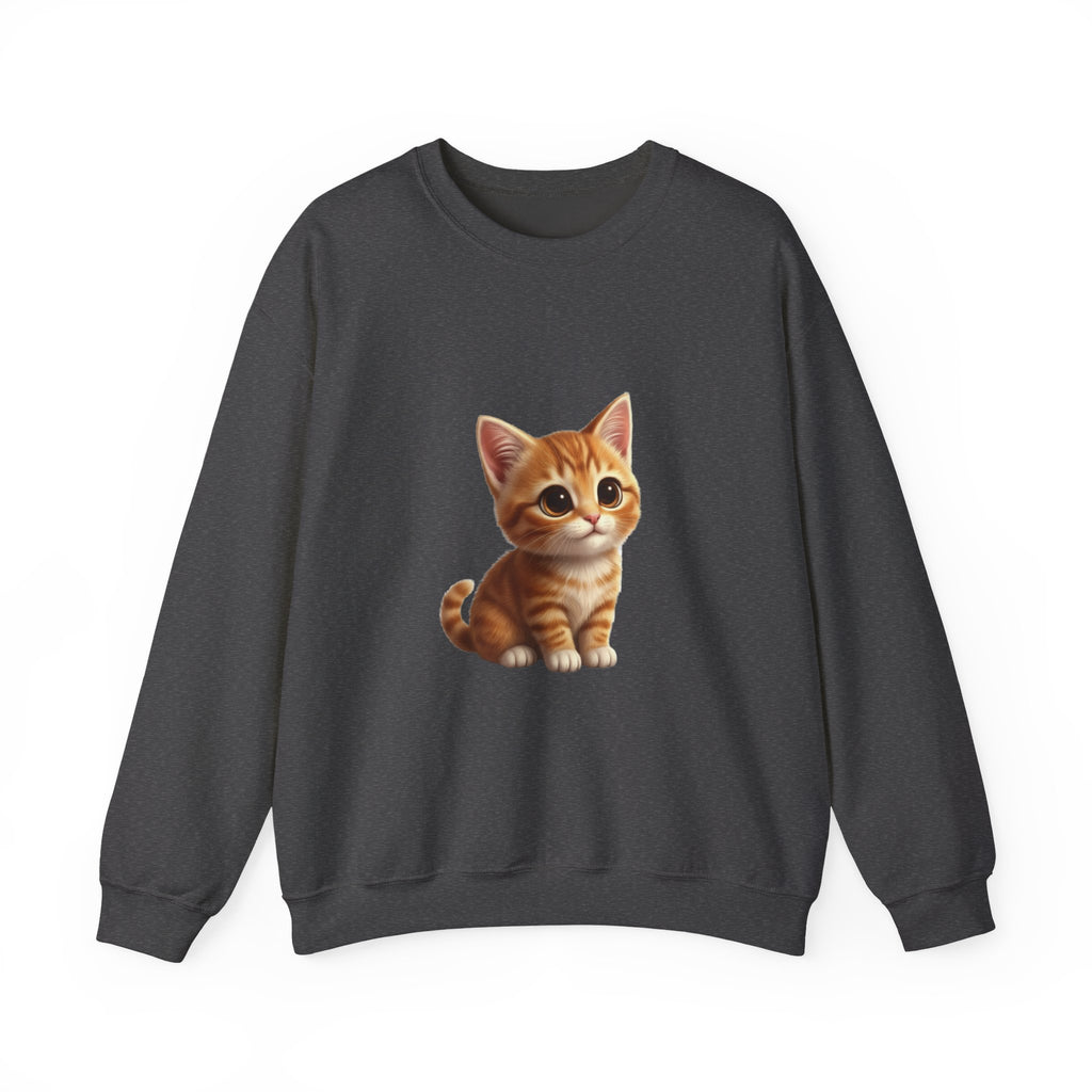 Cute Tabby Kitten Sweatshirt – Adorable Cat Graphic Crewneck