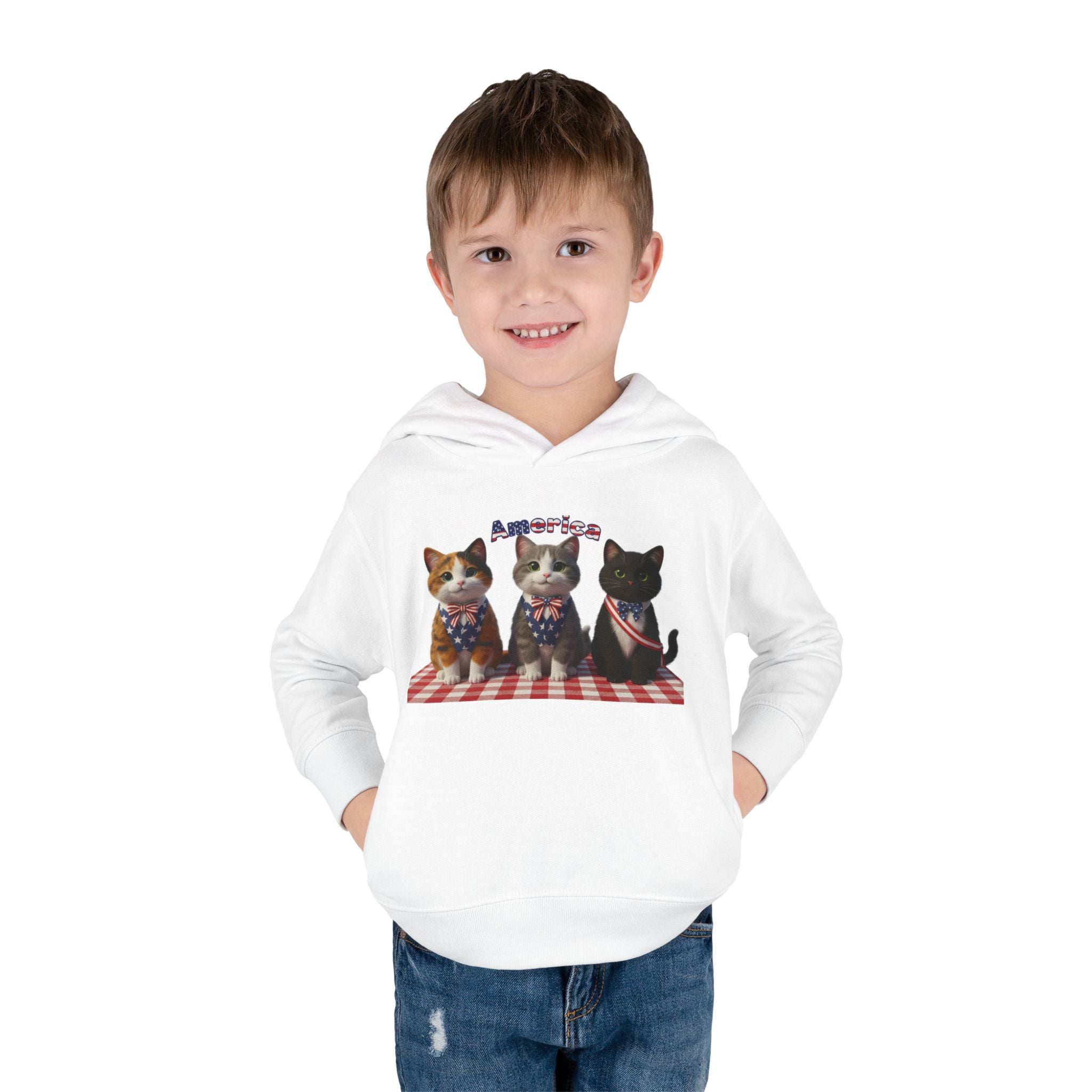 Kitties — Patriotic 'America' — Toddler Hoodie
