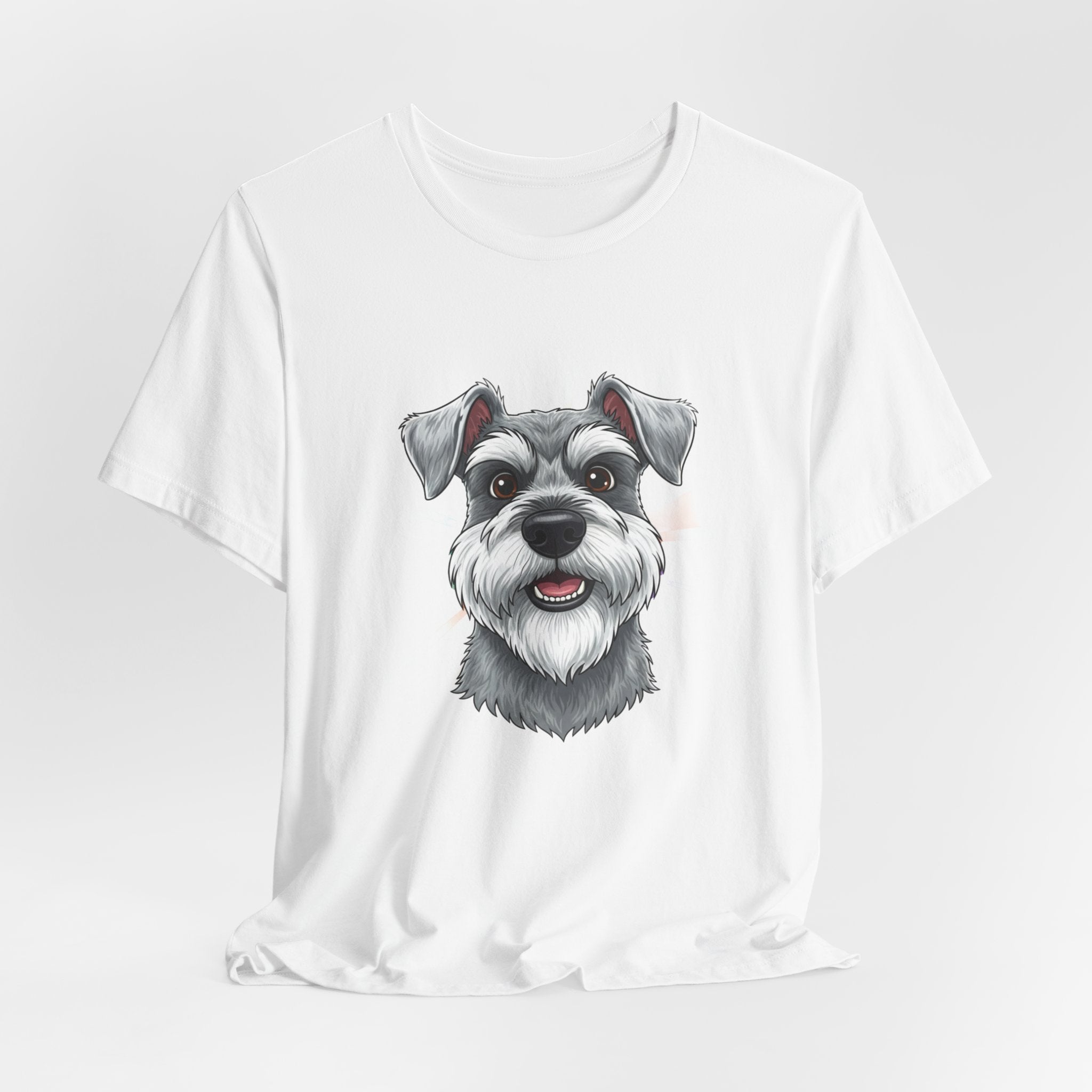 Schnauzer Face T‑Shirt — Cute Dog Portrait Tee for Schnauzer Lovers