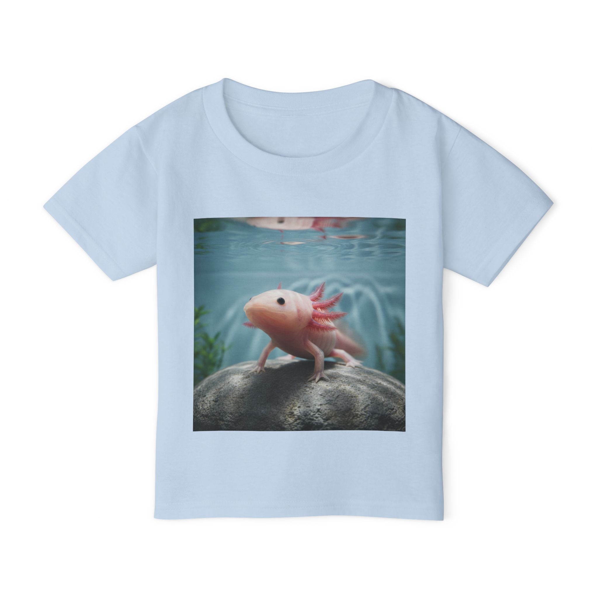 Axolotl Toddler T-Shirt — Cute Pink Axolotl Underwater Tee for Kids