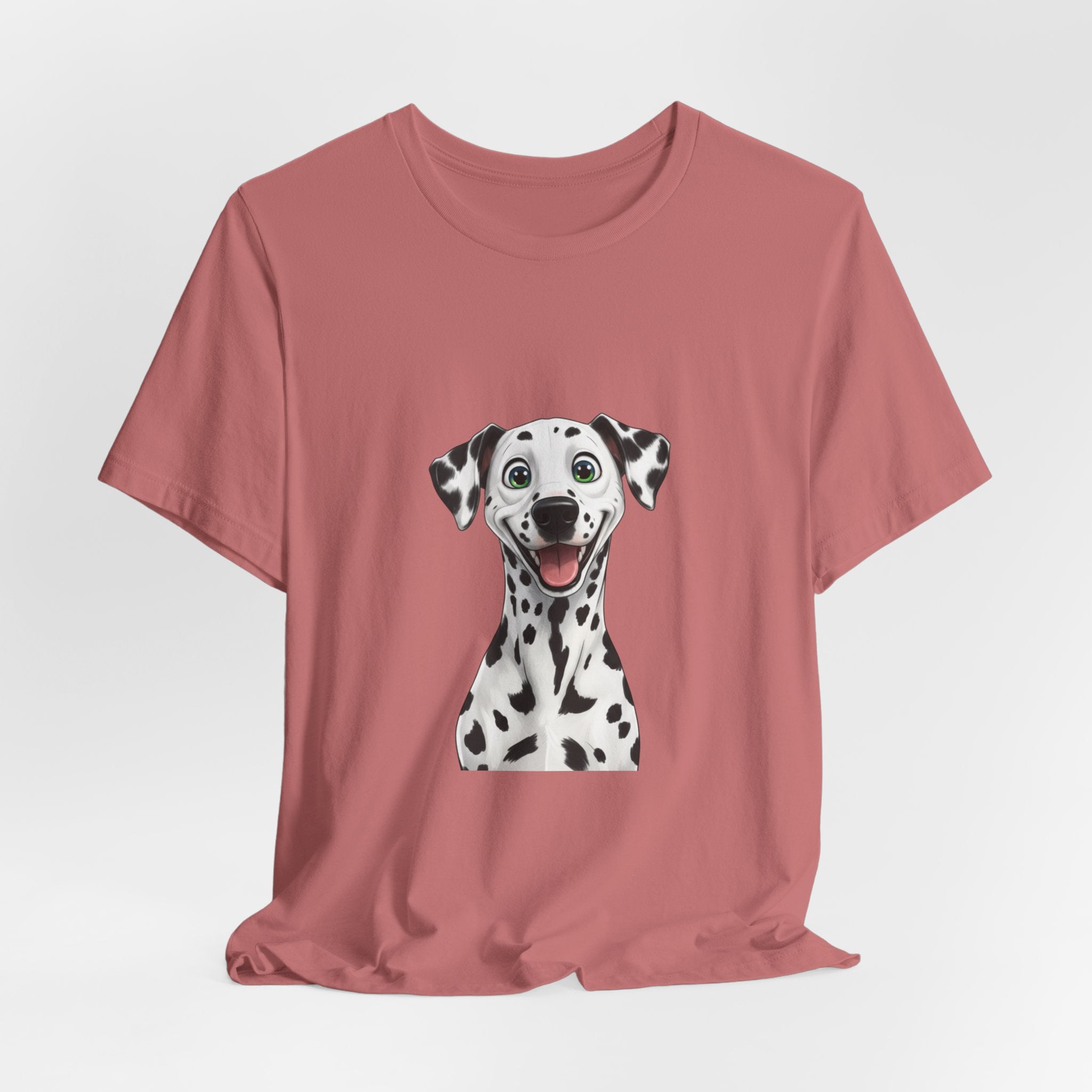 Happy Dalmatian Dog T-Shirt — Cute Spot Puppy Tee for Dog Lovers