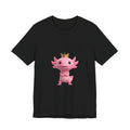 Axolotl King T-Shirt — Cute Pink Axolotl with Crown Tee