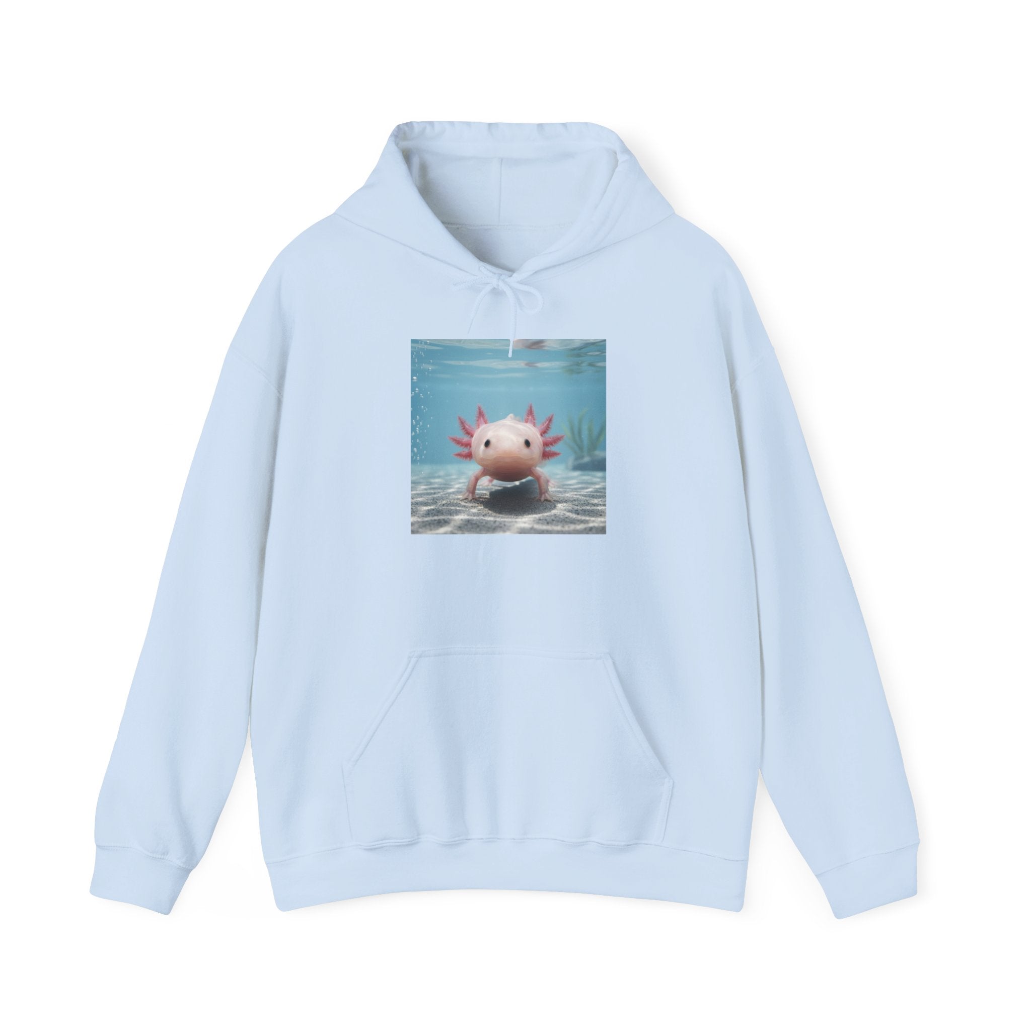 Axolotl Smiles Hoodie – Cute Aquatic Creature Pullover