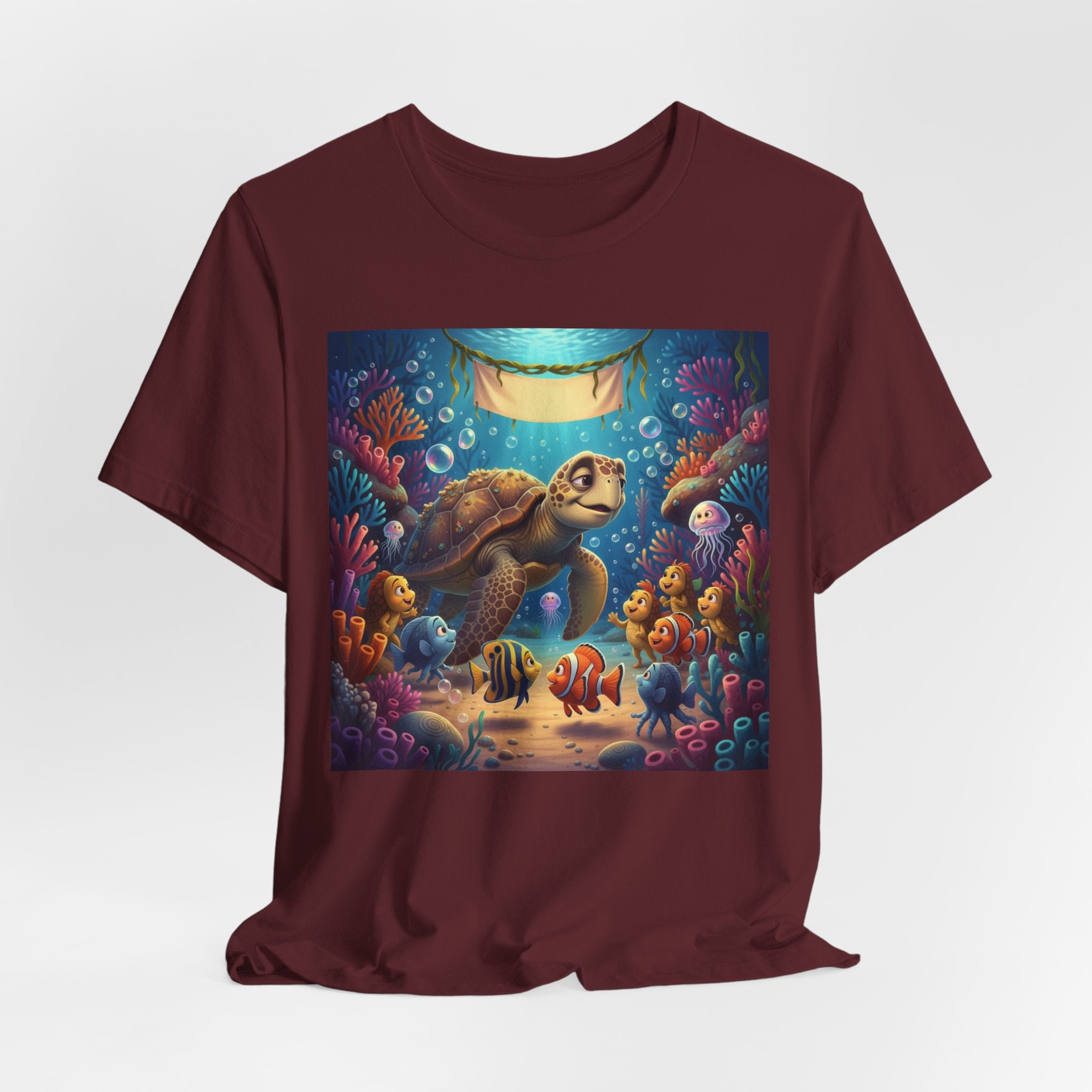 Sea Turtle Ocean Life T‑Shirt — Colorful Underwater Reef Tee