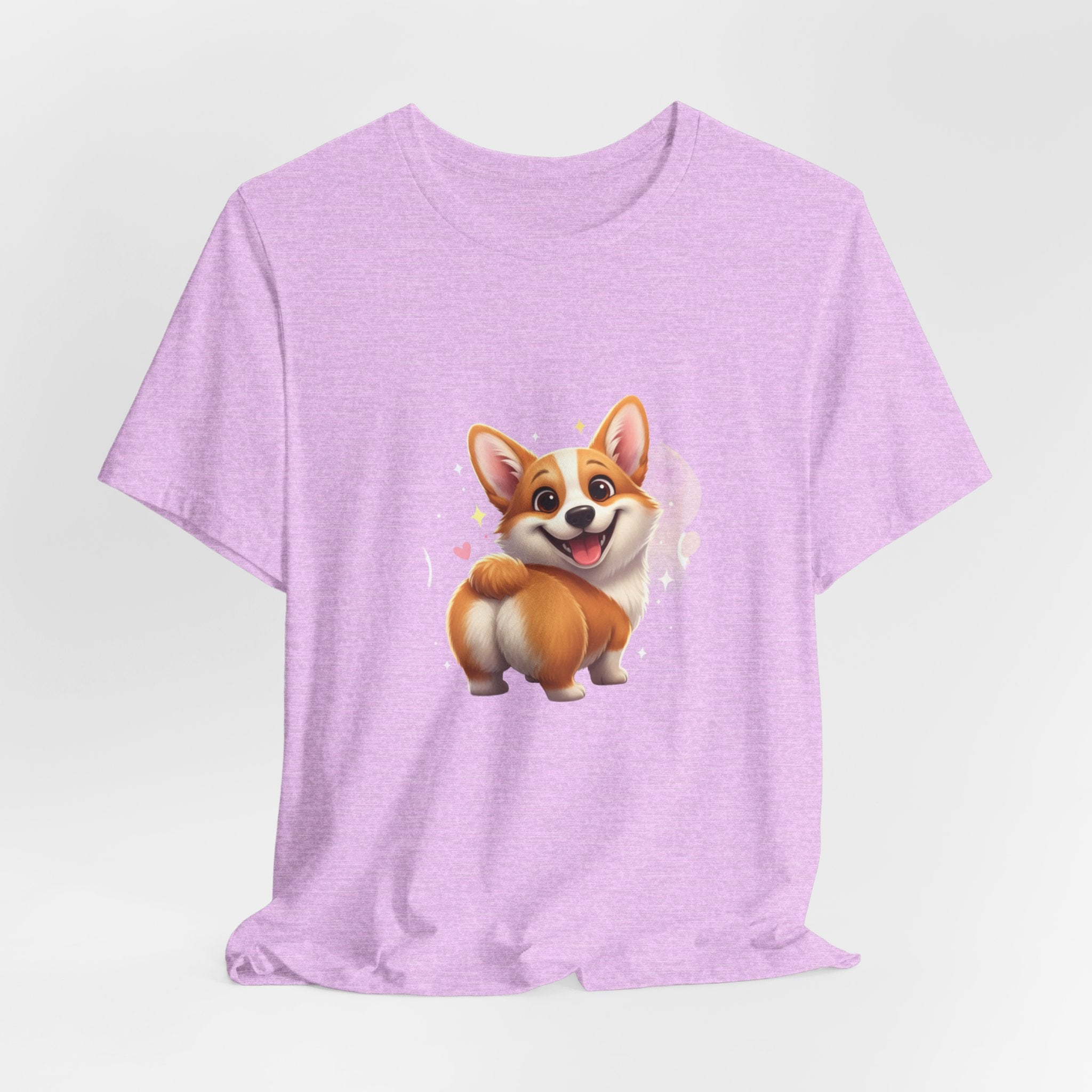 Cute Smiling Corgi T-Shirt — Adorable Cartoon Dog Tee for Pet Lovers