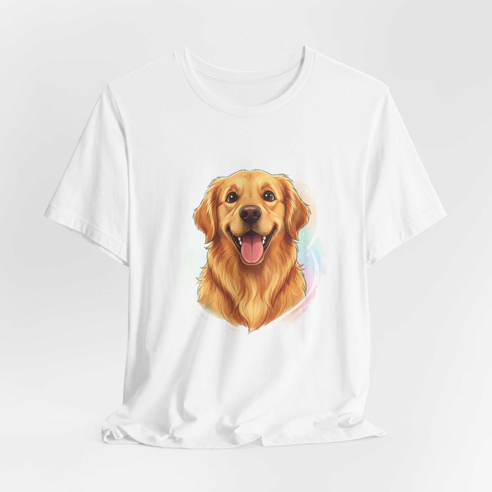 Golden Retriever Portrait T-Shirt — Happy Dog Tee for Pet Lovers