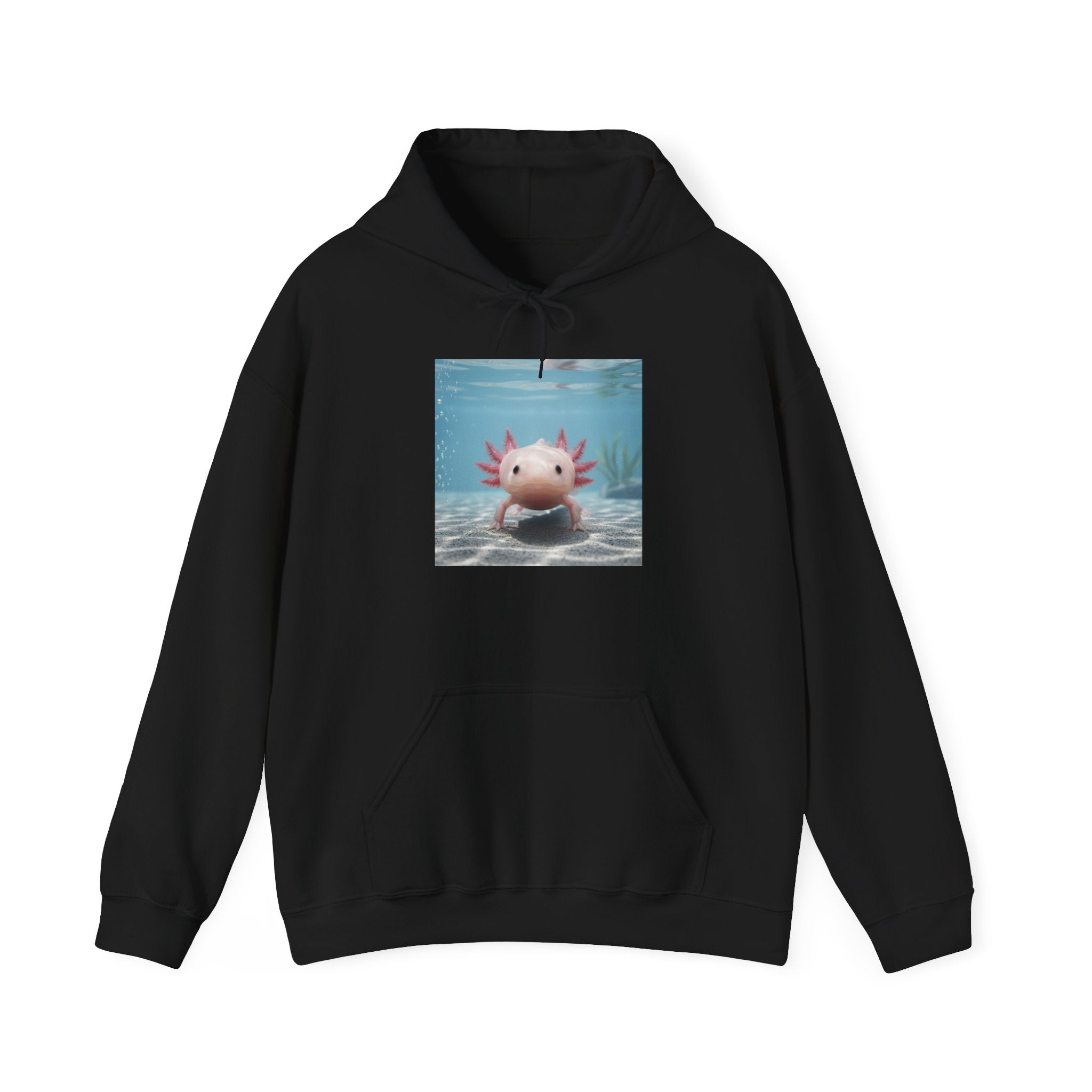 Axolotl Smiles Hoodie – Cute Aquatic Creature Pullover