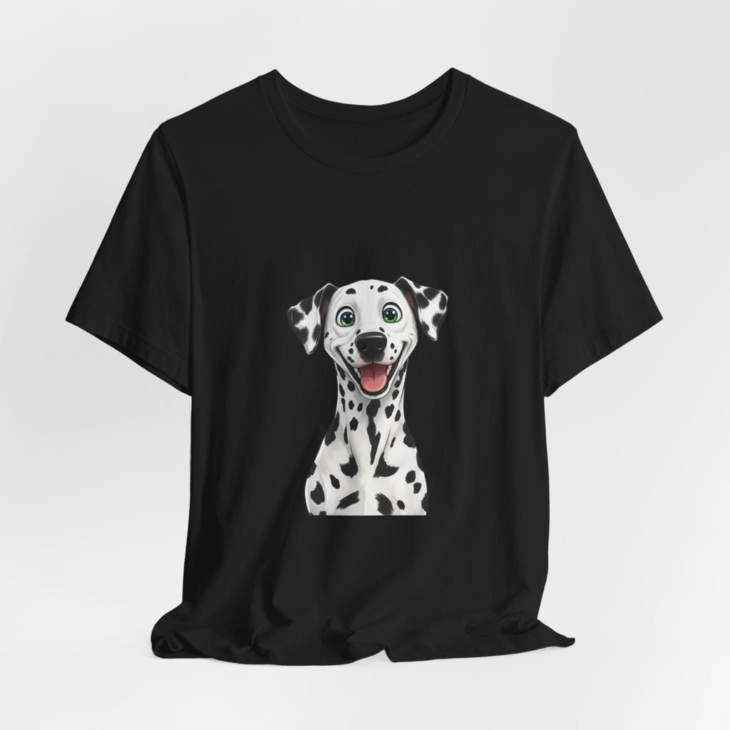 Happy Dalmatian Dog T-Shirt — Cute Spot Puppy Tee for Dog Lovers