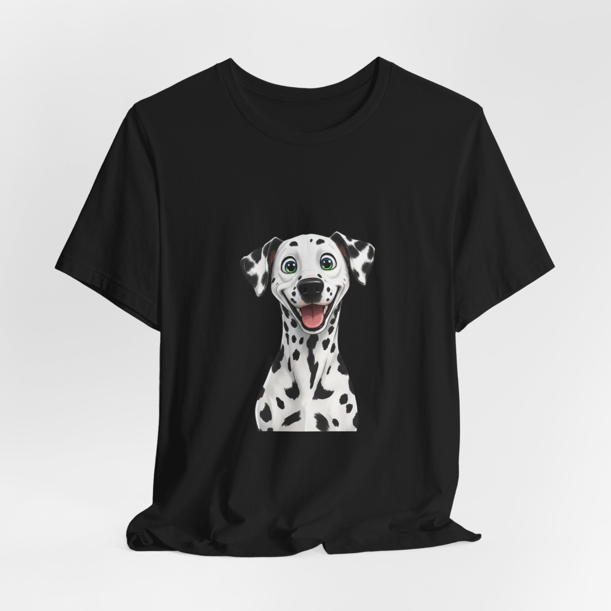 Happy Dalmatian Dog T-Shirt — Cute Spot Puppy Tee for Dog Lovers