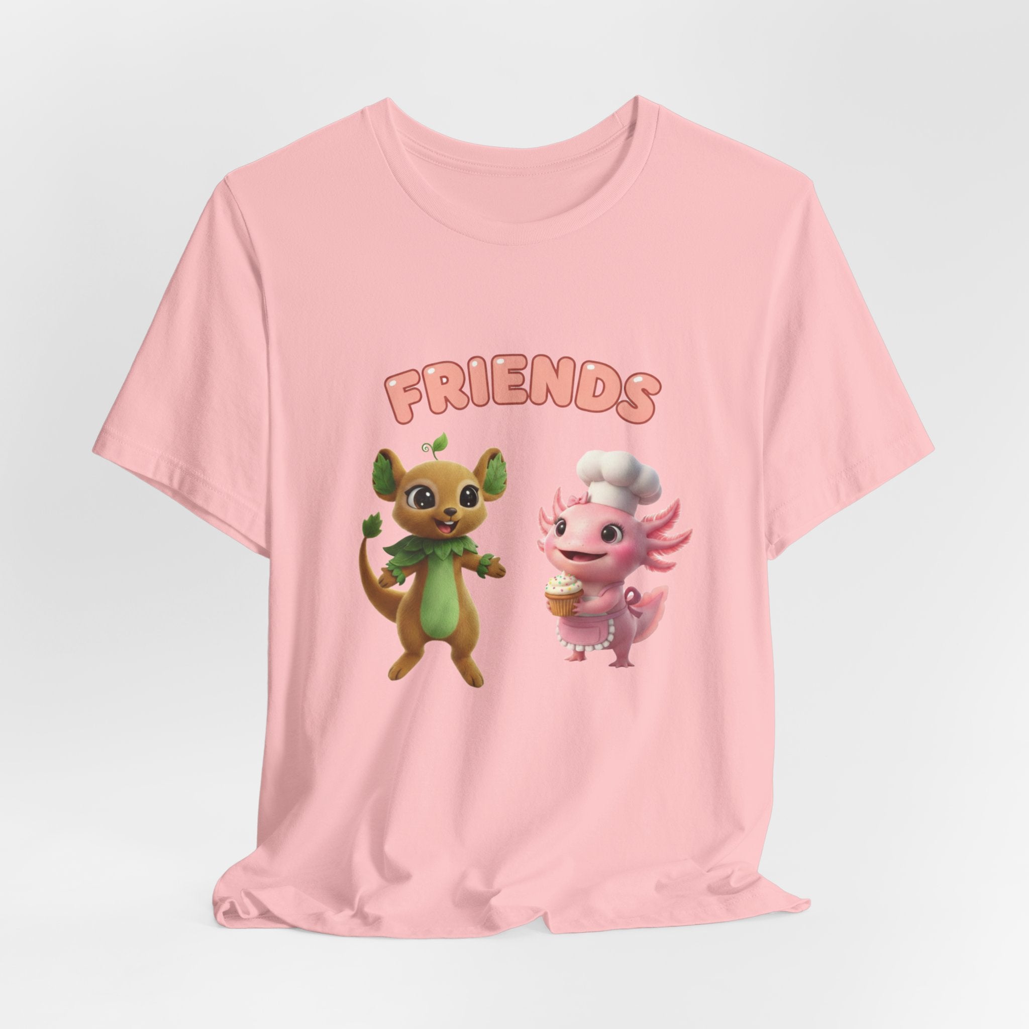 Lifaru with Cute Axolotl Baker Tee — Playful Animal Friendship T‑Shirt