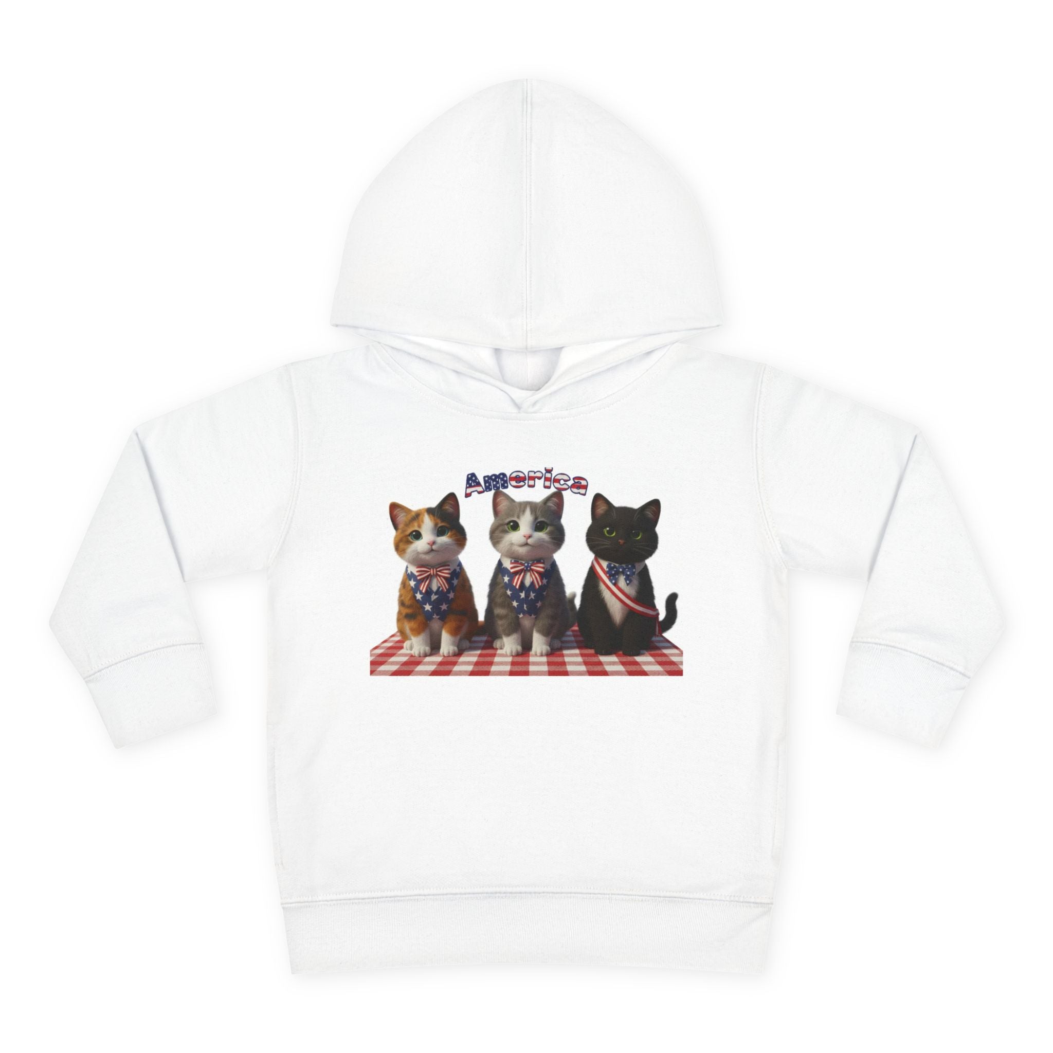 Kitties — Patriotic 'America' — Toddler Hoodie