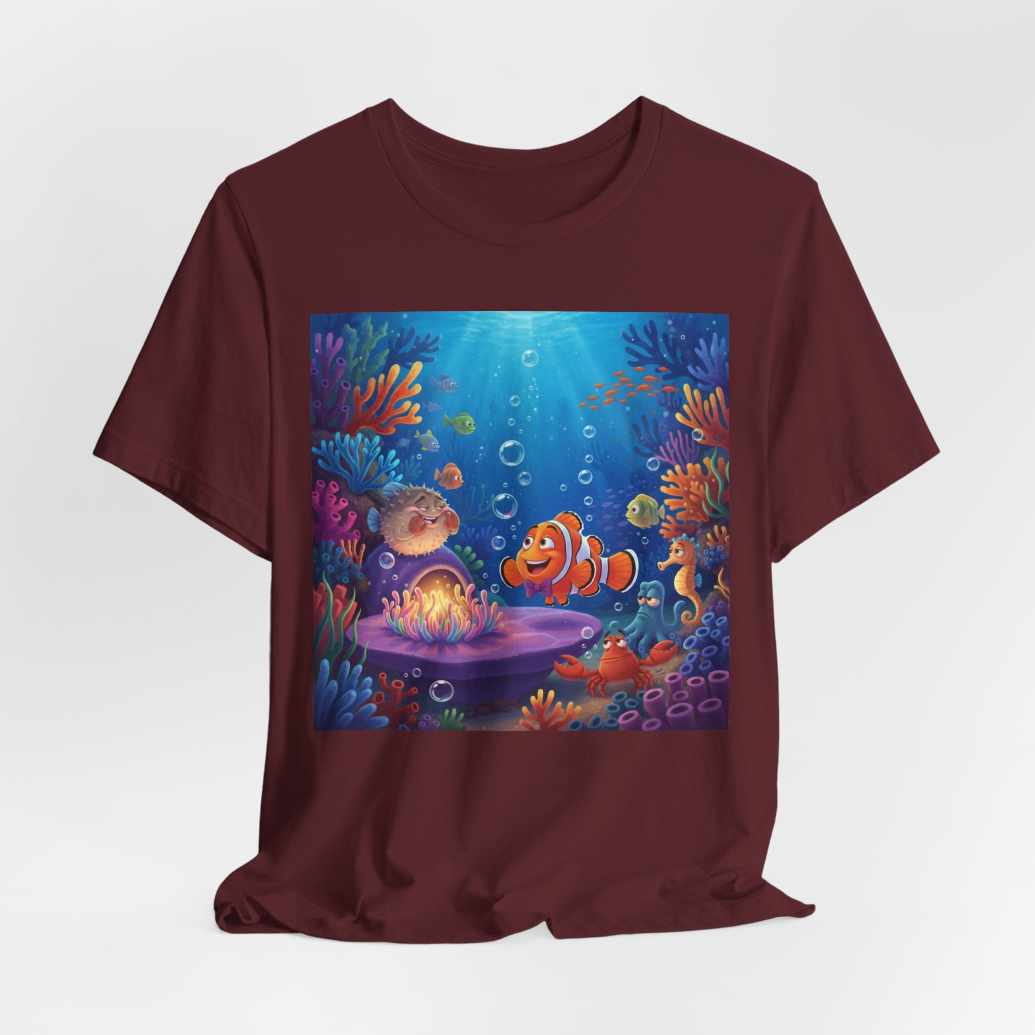 Undersea Coral Reef Fish Tee — Colorful Ocean Scene T-Shirt